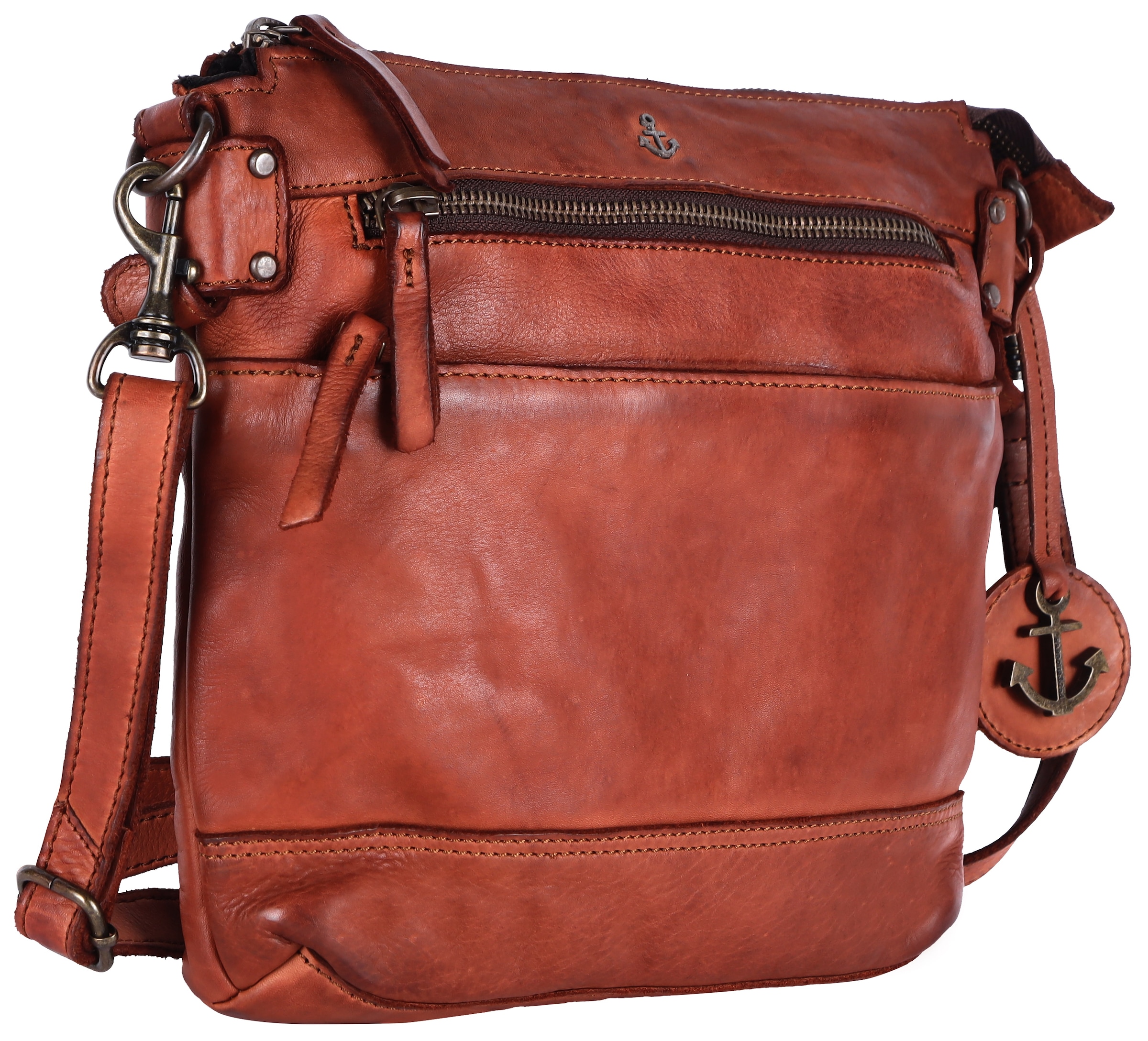 HARBOUR 2nd Handtasche »Isalie2«, Umhängetasche Tasche Damen mit Anker Anhänger