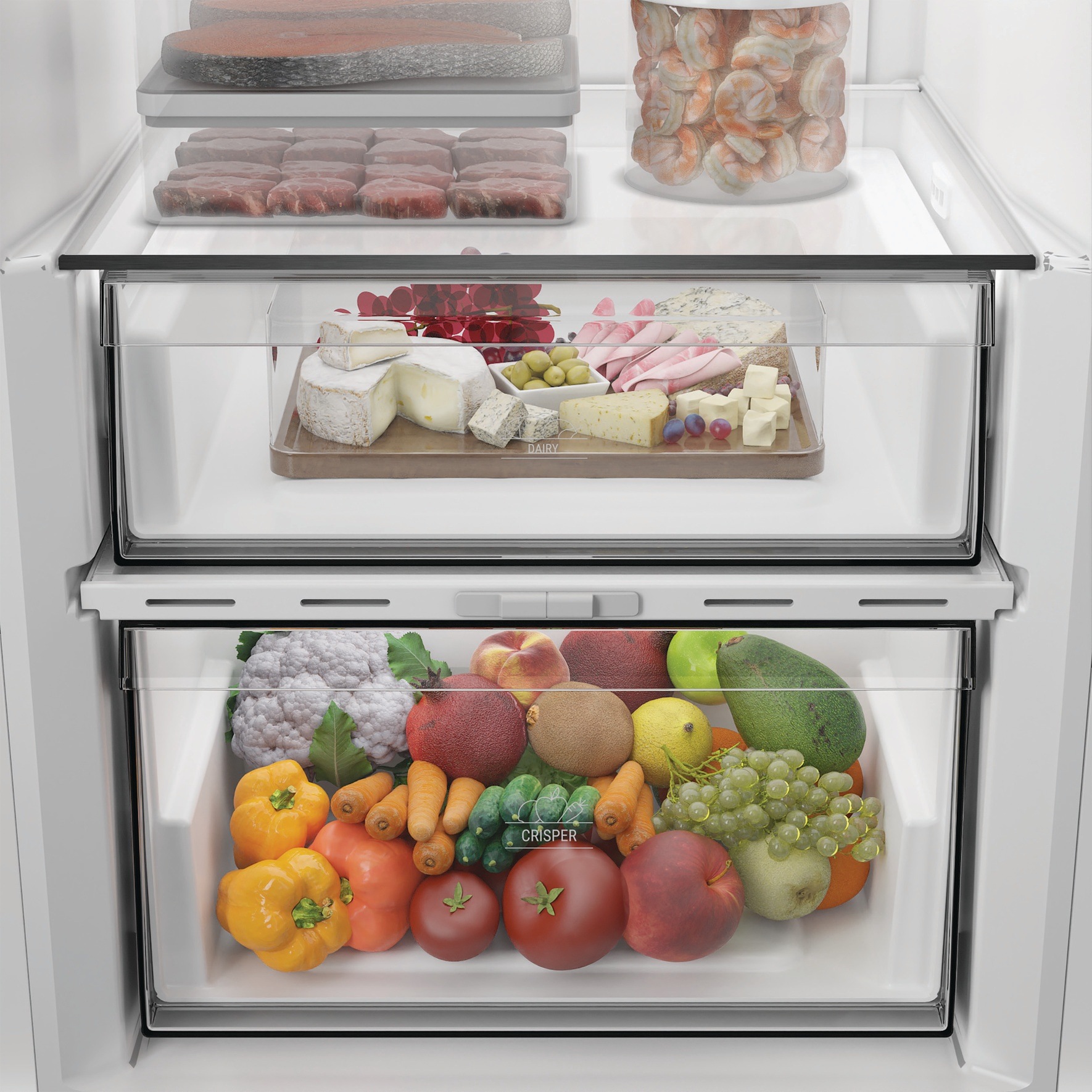 BAUKNECHT Kühlschrank KR 186GD W »KR 186GD W« 186,5 cm hoch 59,7 cm breit SmoothFit - 90°-Türöffnung für mehr Komfort