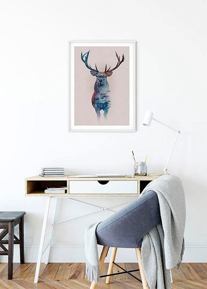 Komar Bild »Animals Forest Deer«, Tiere, (1 St.), Wandbild zur Dekoration - ohne Rahmen