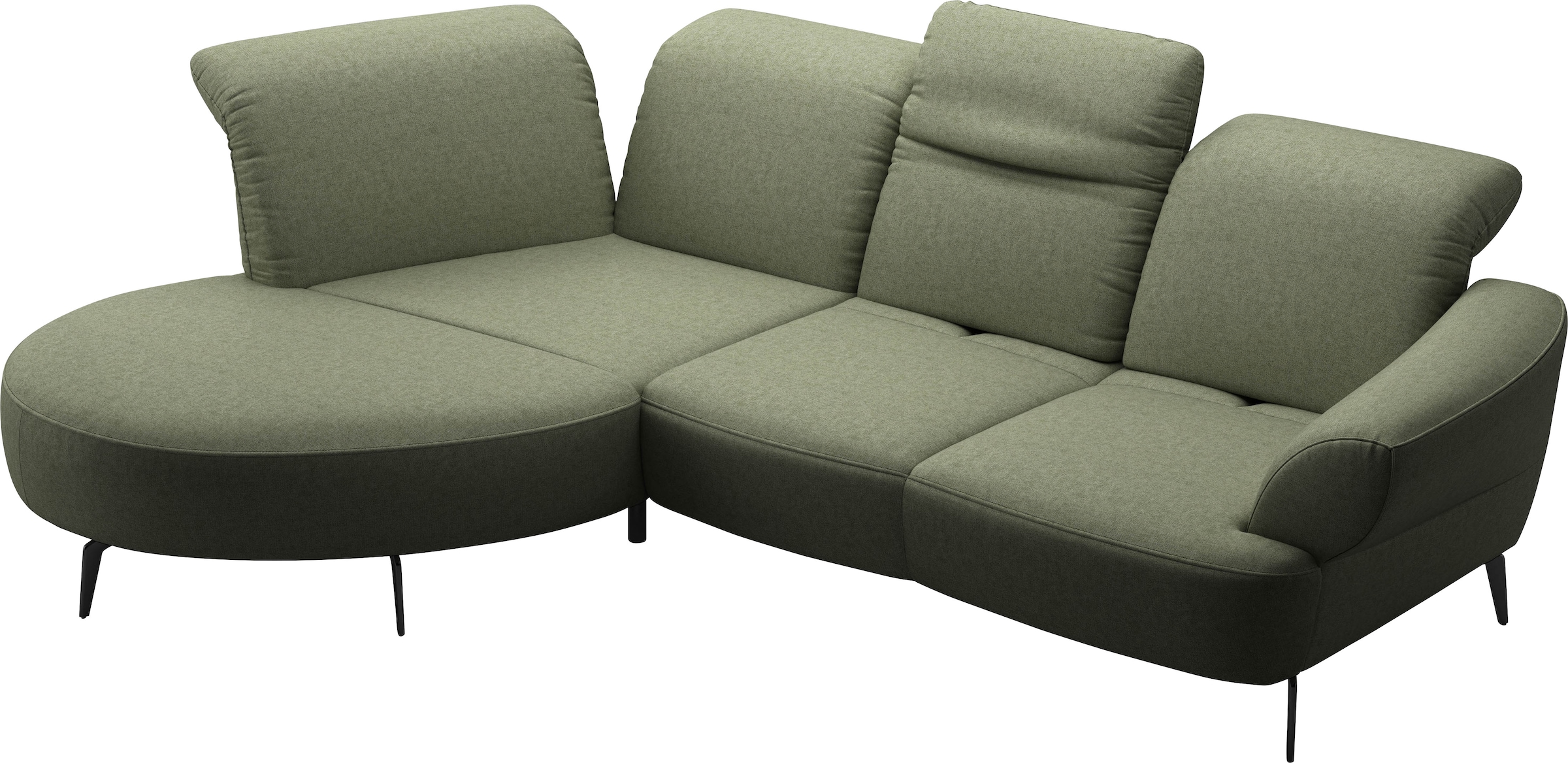 sit&more Ecksofa »Dance, L-Form, inkl. Sitztiefenverstellung«, inkl. Click&Seat, optional mit Kopfteilverstellung