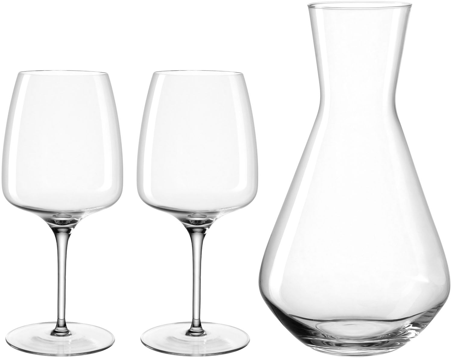 Gläser-Set »Wein-Set CESTI, 3-teilig«, (Set, 3 tlg., 2 Kelchgläser 500 ml, 1 Karaffe),...