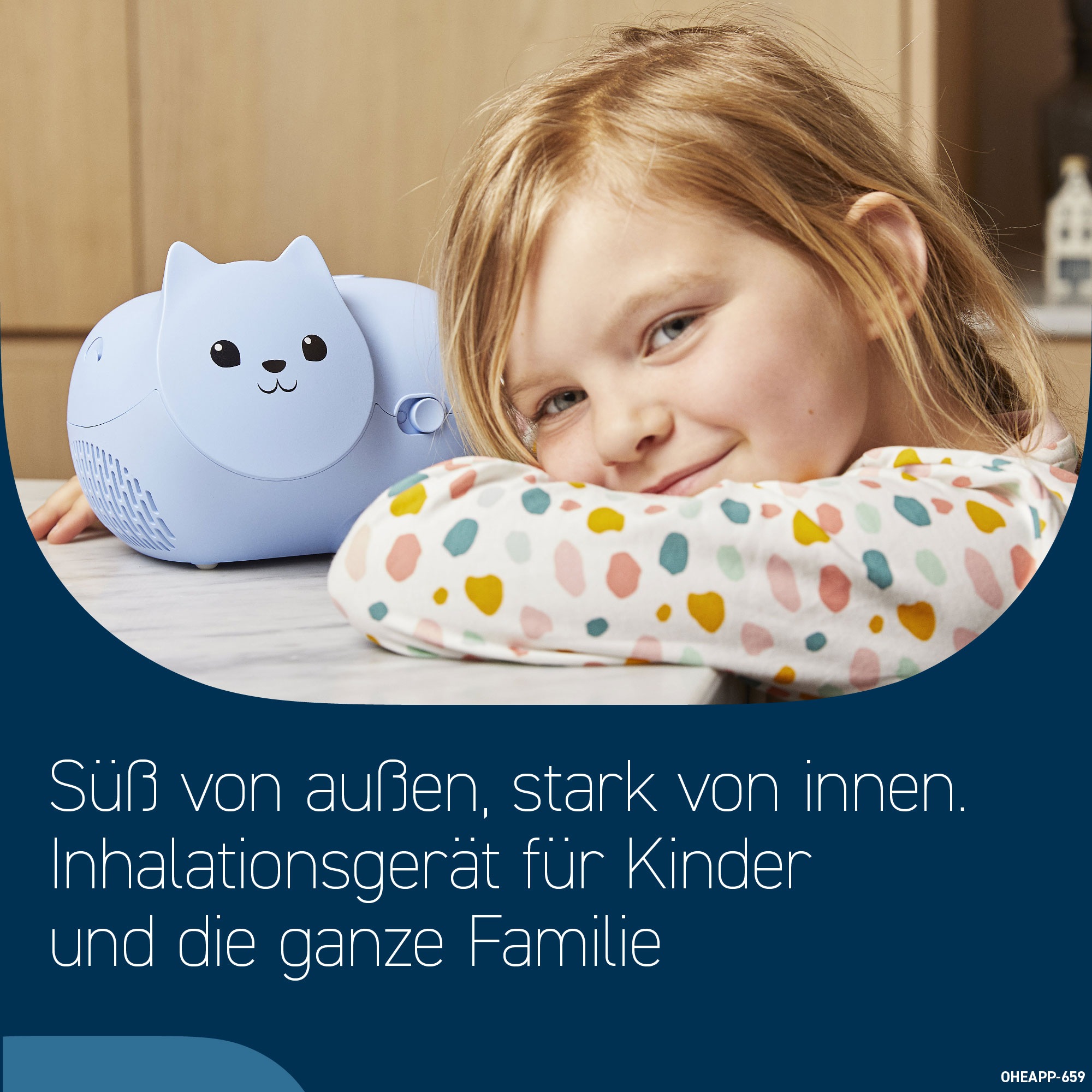 Omron Inhalationsgerät »NE-C303K-EO Nami Cat«, kinderfreundliches Inhalationsgerät