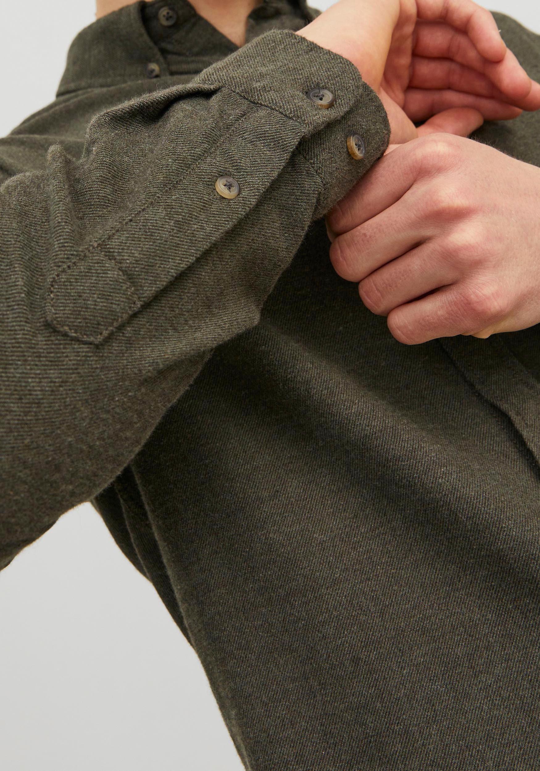 Jack & Jones Langarmhemd »JJECLASSIC MELANGE SHIRT LS SN«