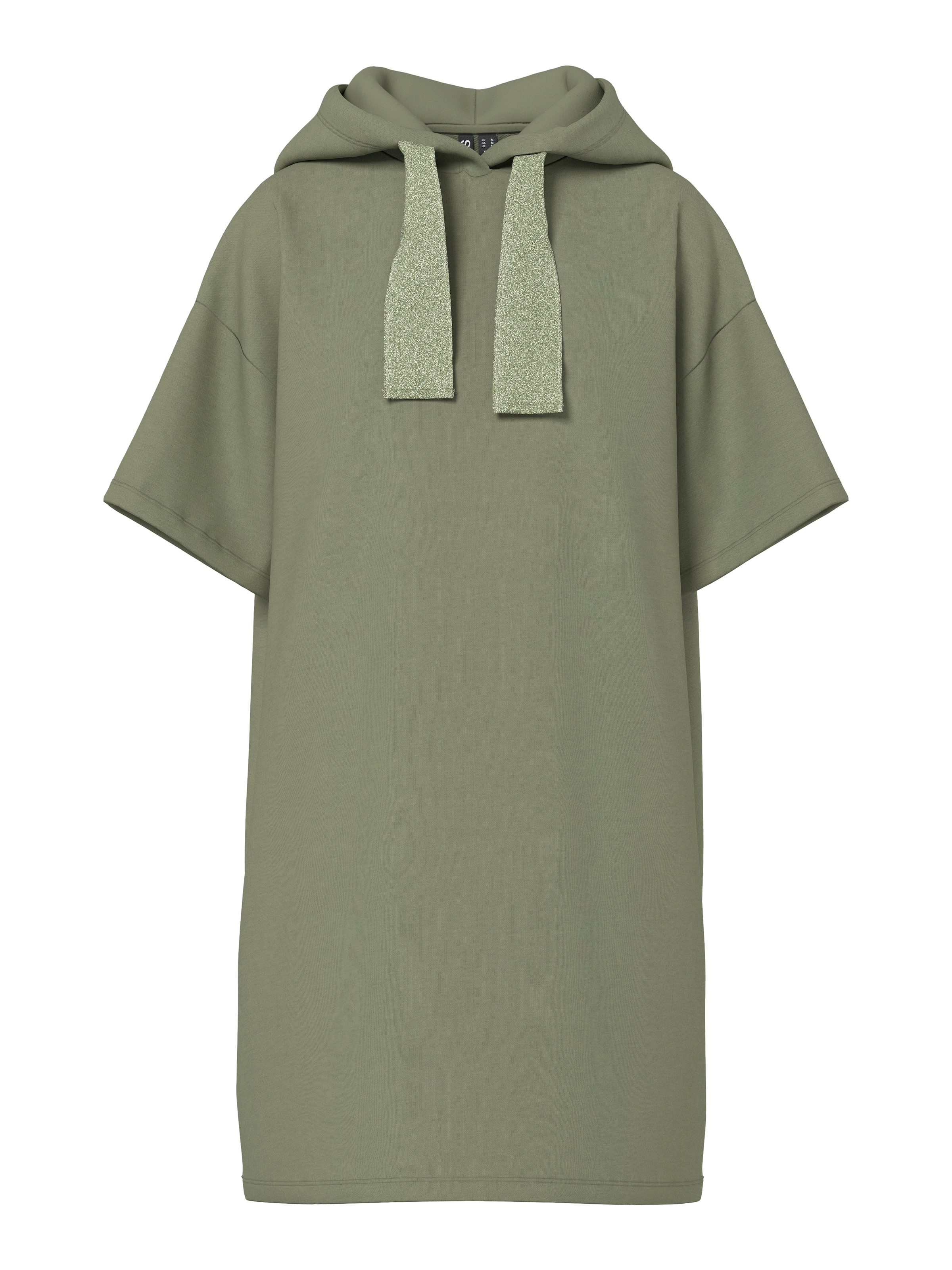 pieces Sweatkleid »PCCHILLI SUMMER 2/4 DRESS SWT NOOS UB BC« mit Kapuze und kontrastfarbenem Kordelzug
