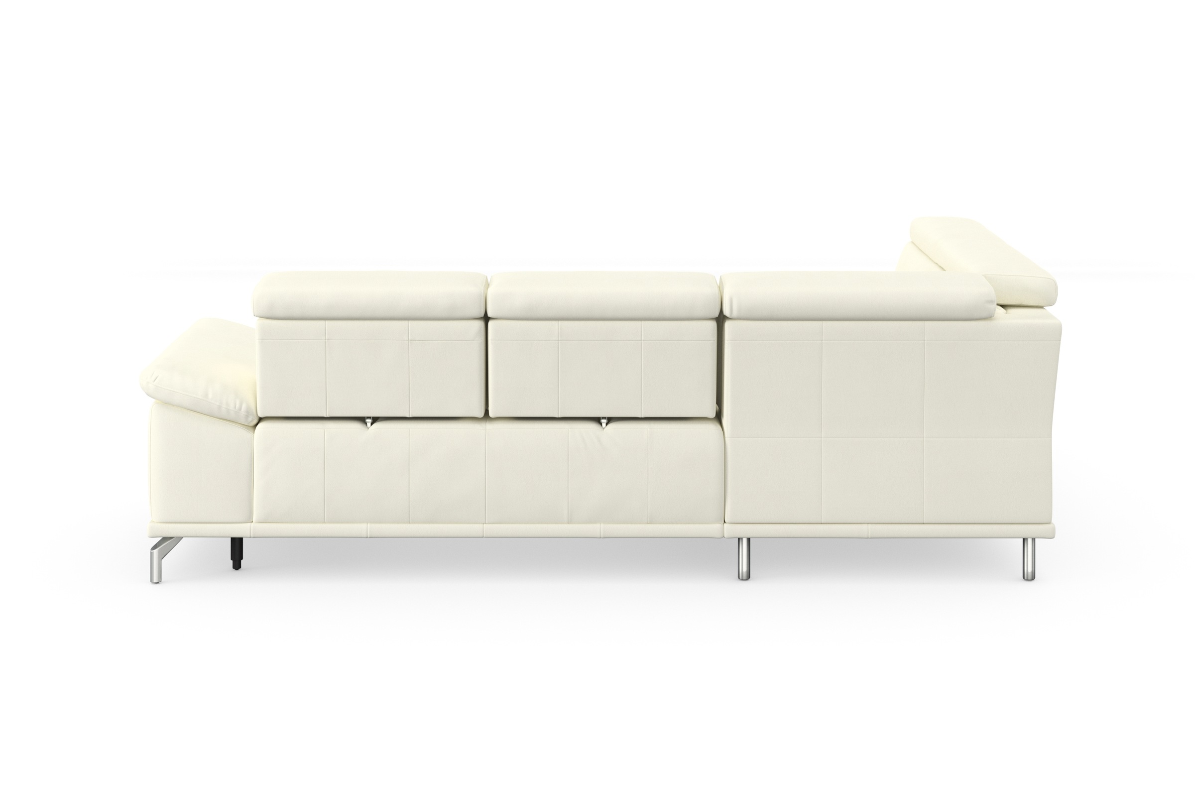 sit&more Ecksofa »Cabrio L-Form, B: 274 cm, mit Sitztiefen-, Arm- & Kopfteilverstellung«, 3 Nierenkissen, Federkern, optional Bettfunktion und Stauraum