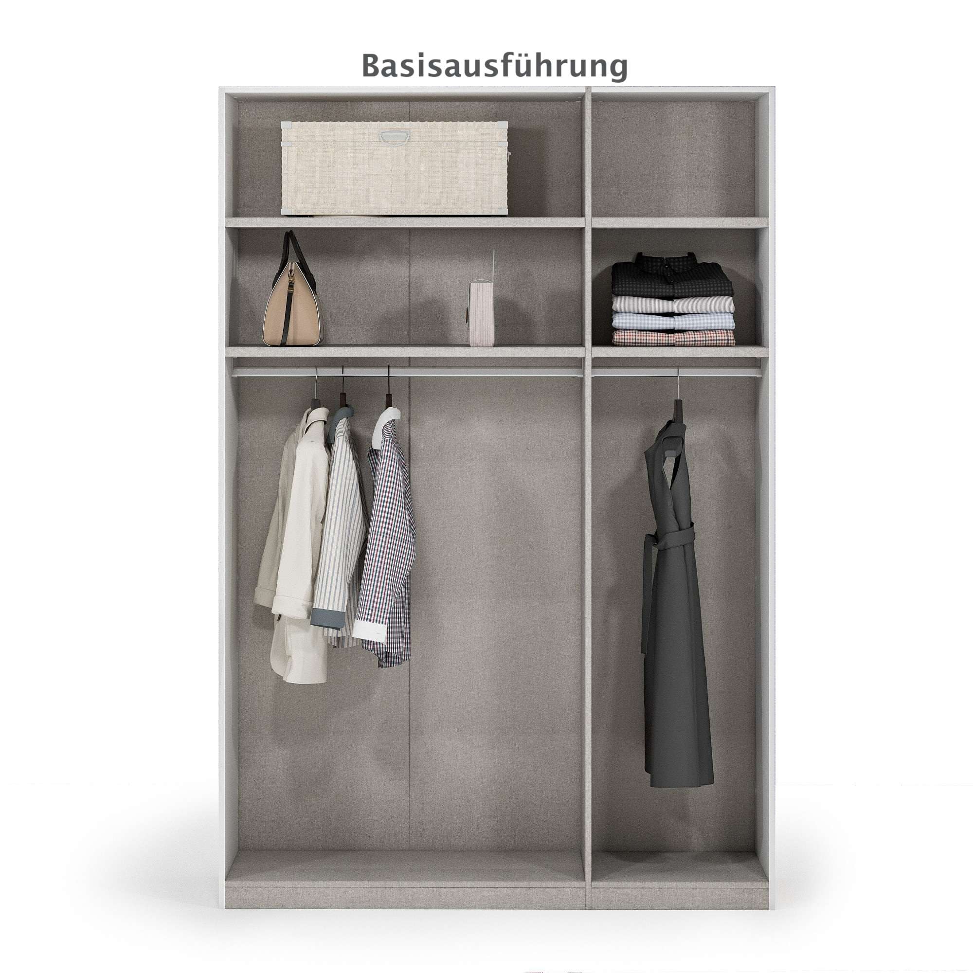 INOSIGN Kleiderschrank »AMETISTA, Drehtürenschrank, designgeformten Fronten«, Made in Italy, hochglanz lackiert, Basisausführung, Zubehör extra