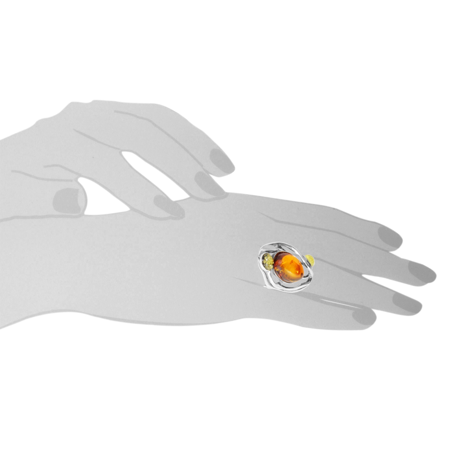 OSTSEE-SCHMUCK Fingerring »- Asta - Silber 925/000 - Bernstein«
