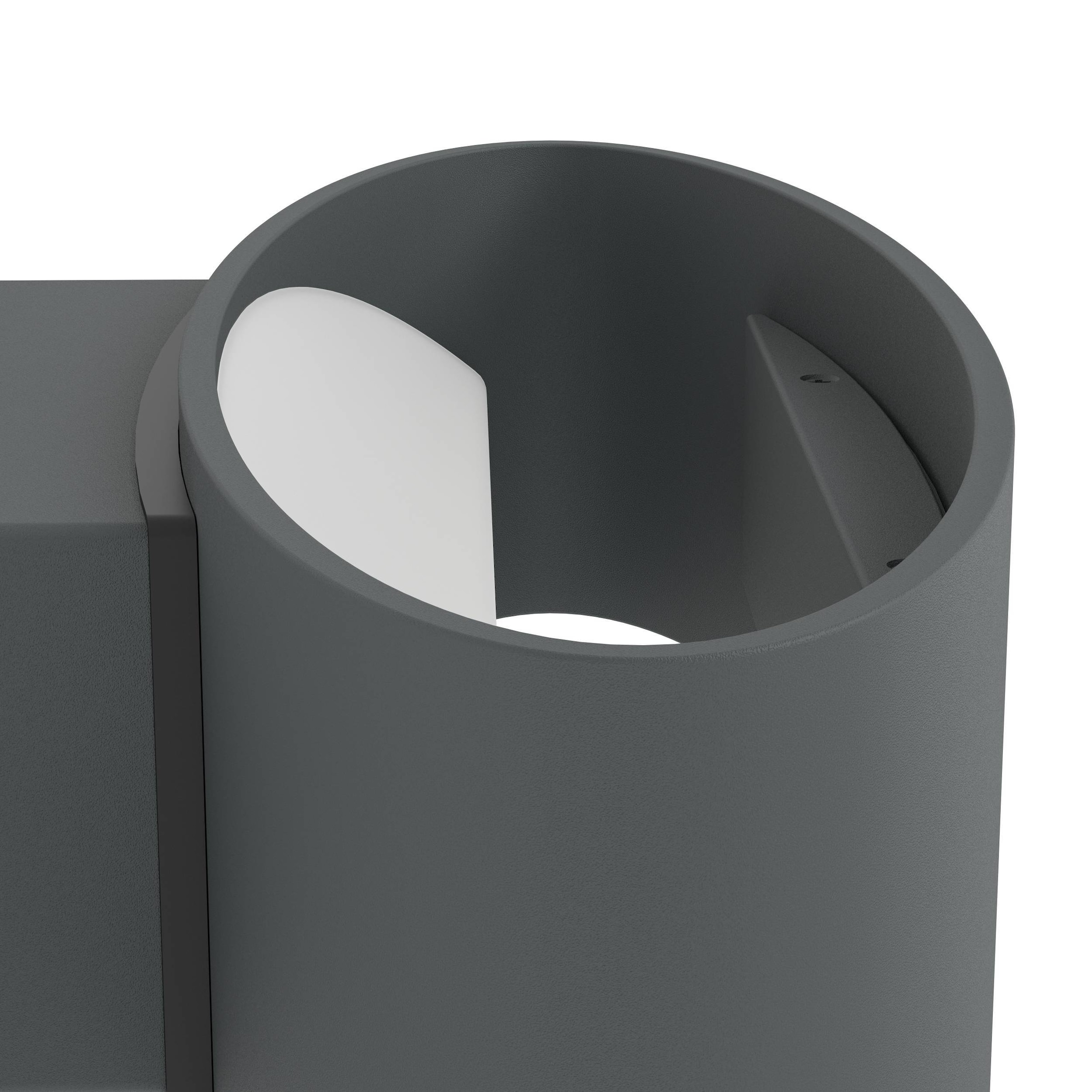 EGLO Wandleuchte »Chinoa Wandlampe, IP44, Up-and-Down Beleuchtung, Außenlampe, Lampe« LED-Modul 1 Stk. Warmweiß Wand-/Deckenleuchte - L27 x H7,5 x AL13,5 cm - anthrazit - 10W inkl.