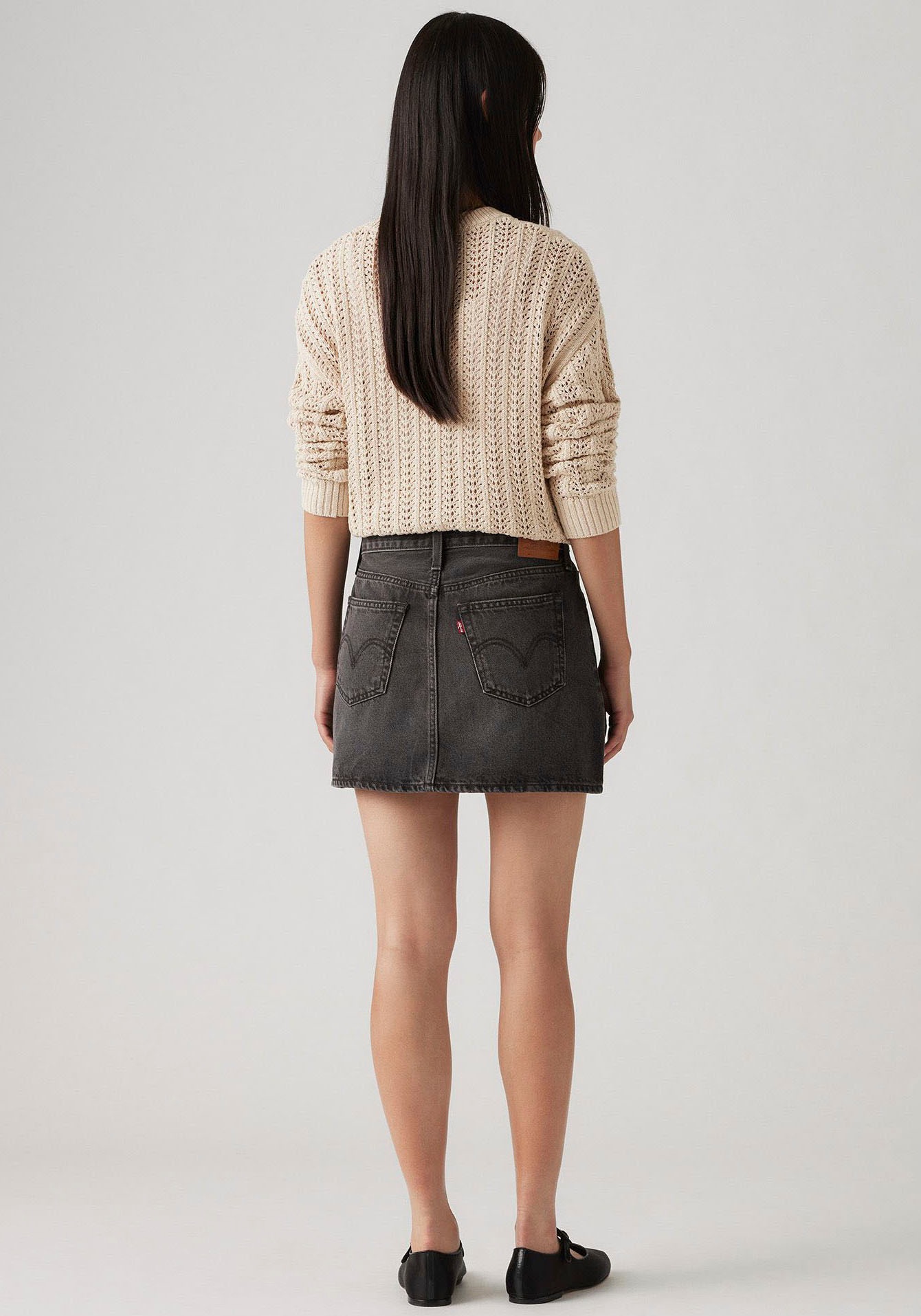 Levi's® Jeansrock »ICON SKIRT«, mit Used-Effekten und ausgefransten Kanten