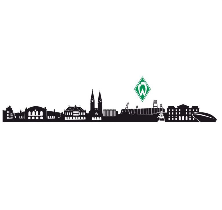 Wandtattoo »Fußball Werder Bremen Logo«, (1 St.), selbstklebend, entfernbar