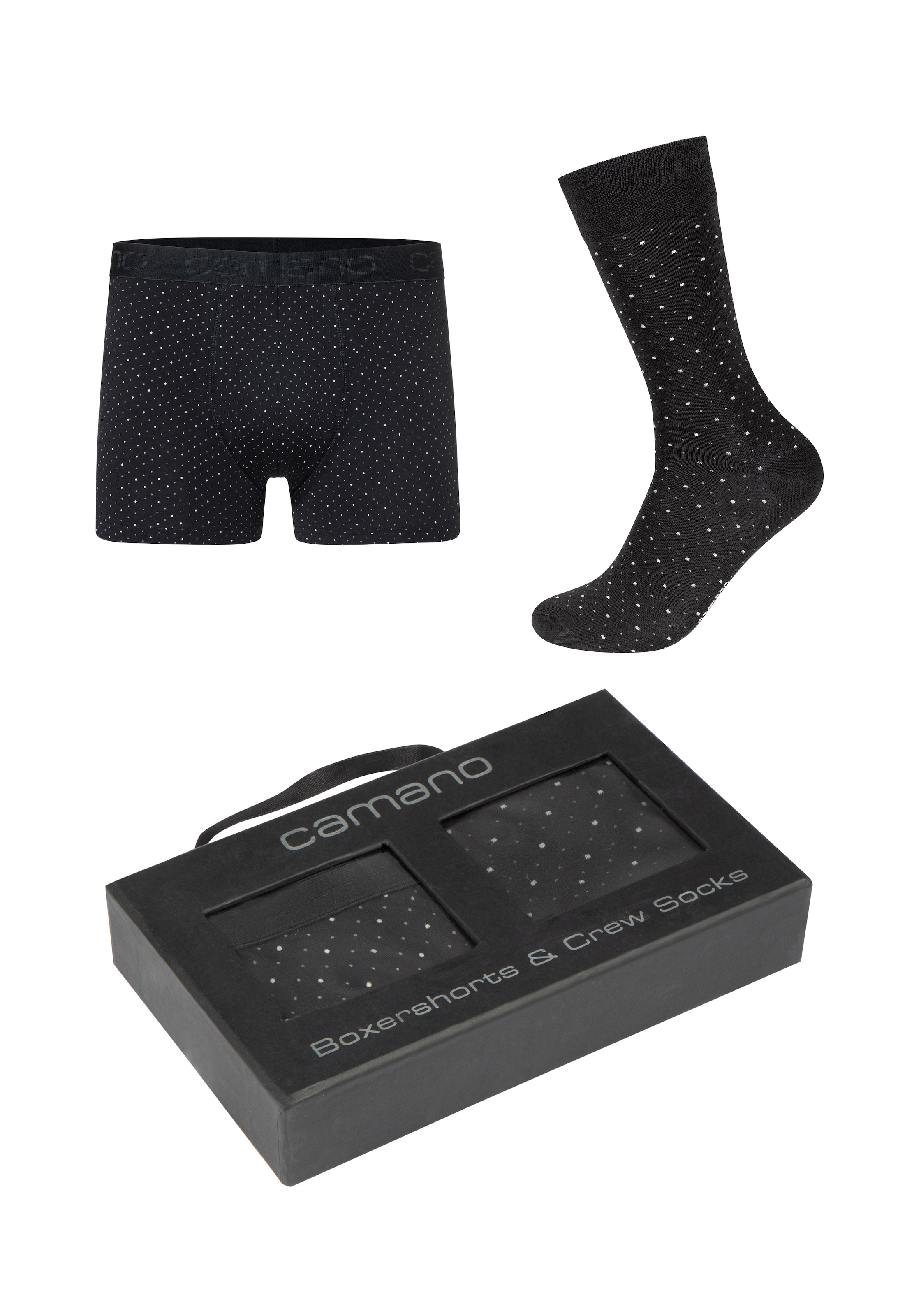 Camano Businesssocken »Socken und Boxershorts Geschenkset comfort« 1 Paar Socken & Boxer,  mit elastischem Bund