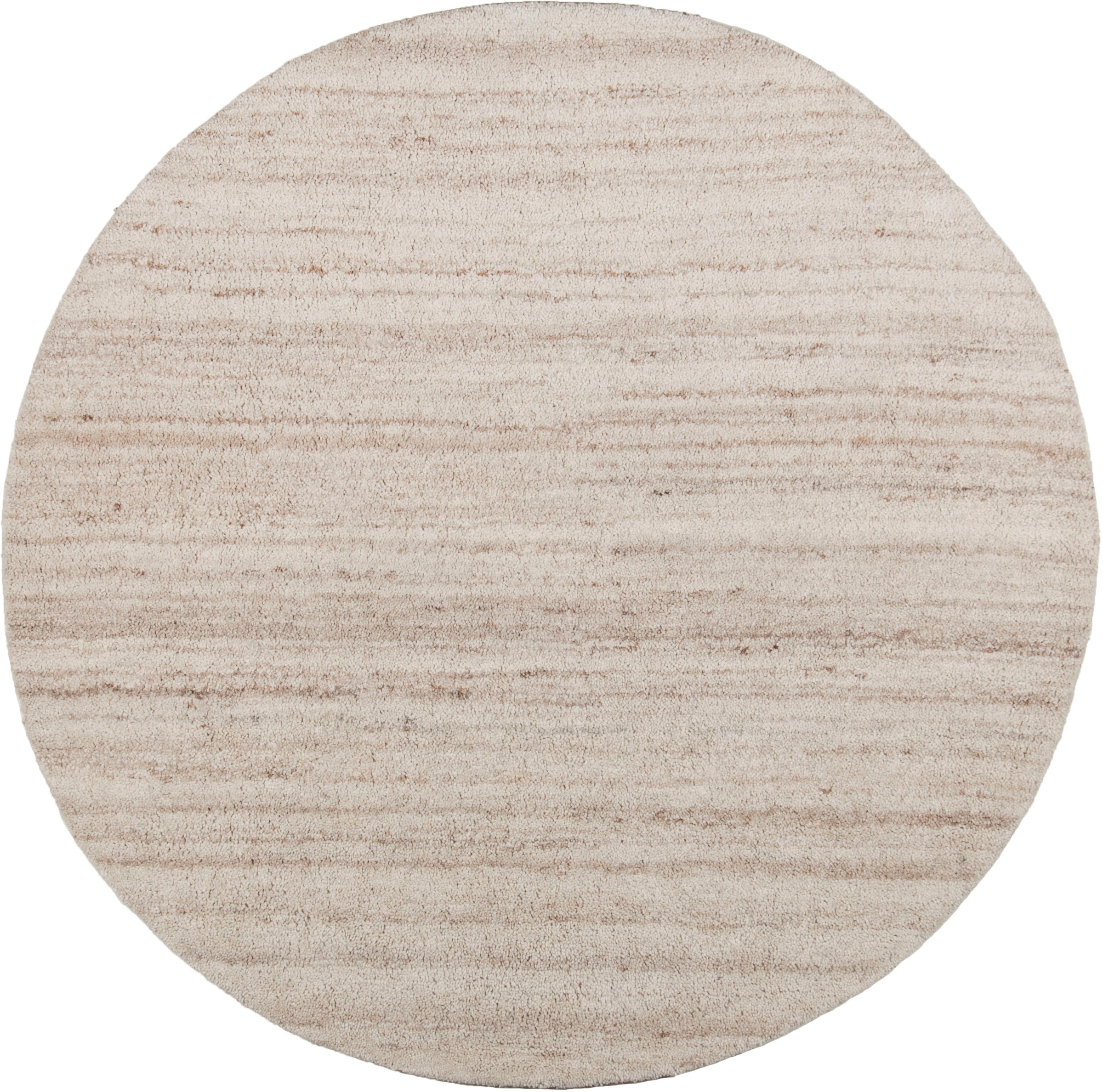 THEKO Wollteppich »Royal Berber Uni«, rund, 18 mm Höhe, Berber Optik, reine Wolle, ideal im Wohnzimmer & Schlafzimmer