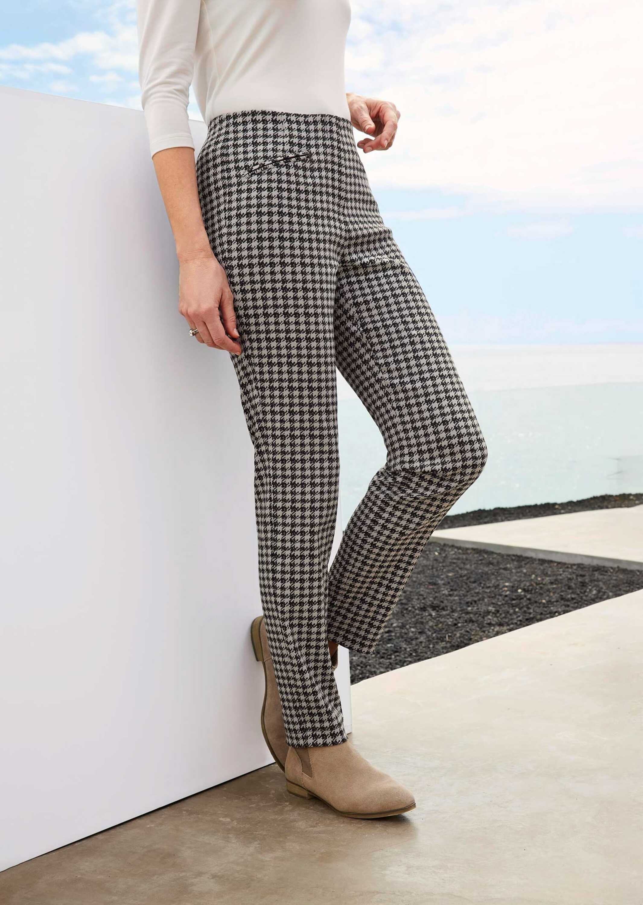 GOLDNER 2-in-1-Hose »Kurzgröße Kurzgröße - Hahnentritthose Louisa«