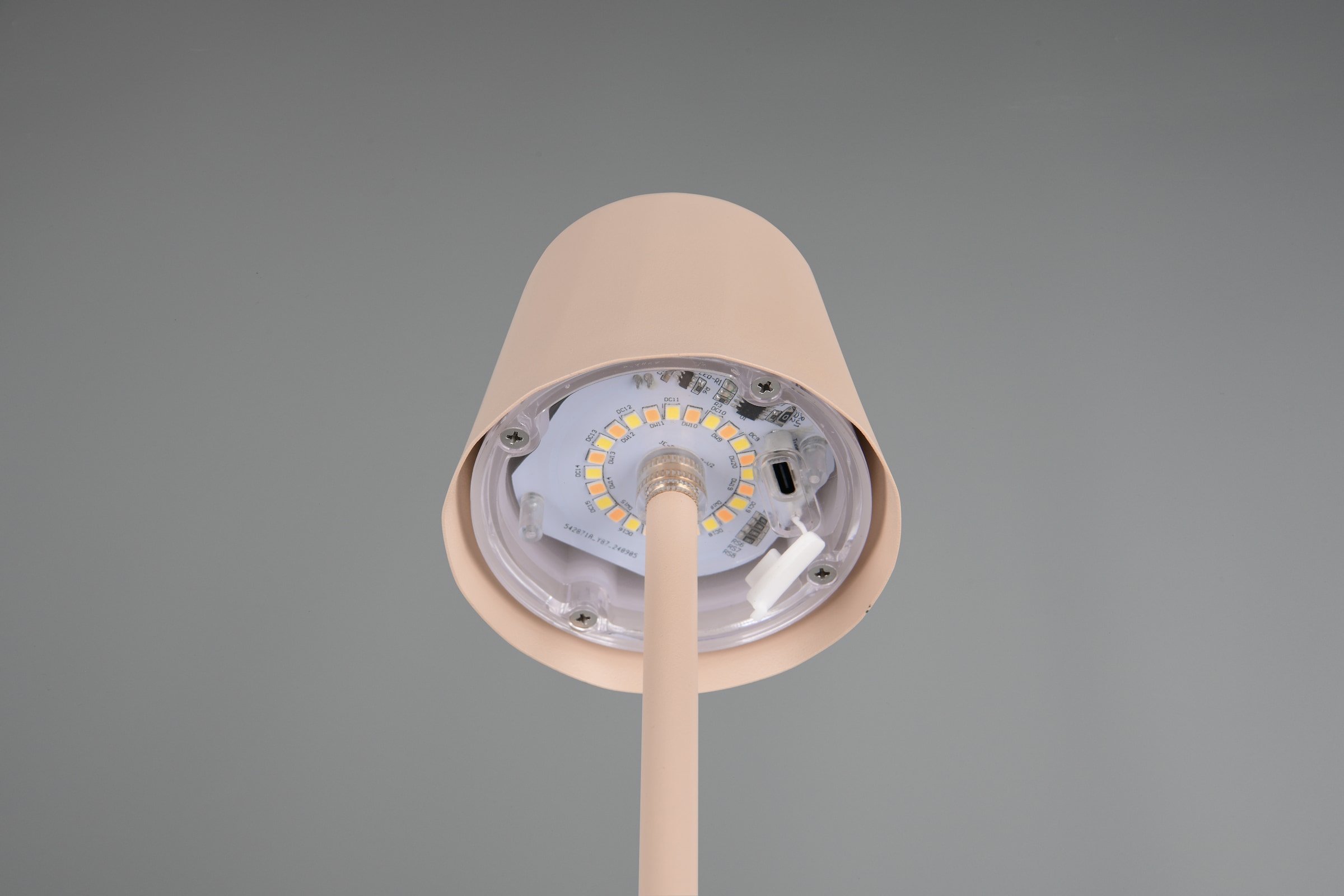 REALITY Leuchten LED Tischleuchte »DIAZ, Outdoor Akku Tischlampe Höhe 21 cm Ø 8,5 cm, IP44, Touchdimmer« LED-Board 1 Stk. Farbwechsler | warmweiß - kaltweiß CCT Lichtfarbe einstellbar 2700-6500K, 160 Lumen, 1,6W, USB Anschluss