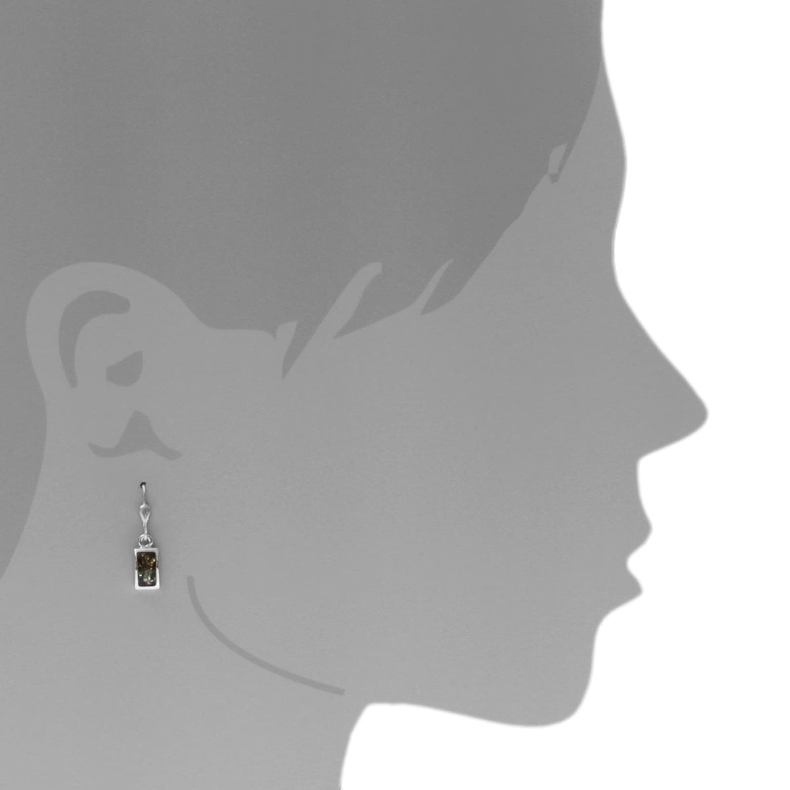 OSTSEE-SCHMUCK Paar Ohrhänger »- Astrid 8x4 - Silber 925/000 - Bernstein«