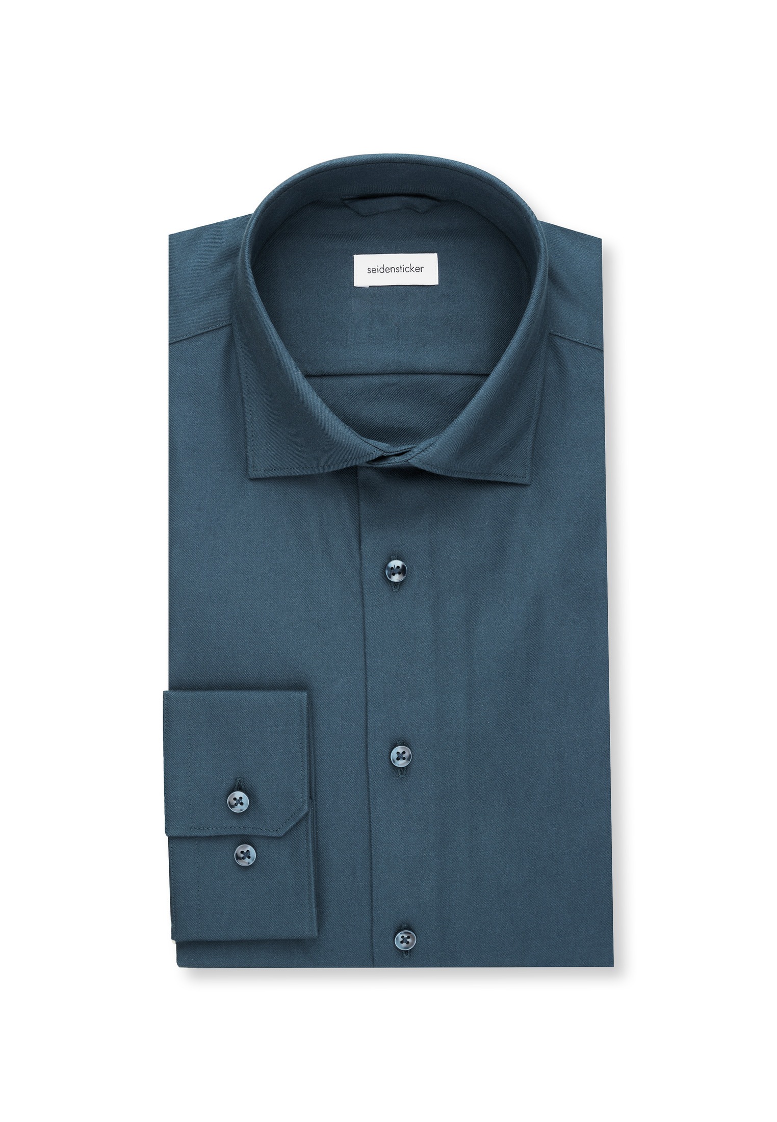 seidensticker Flanellhemd »Slim« Slim 1/1 Kentkragen Uni