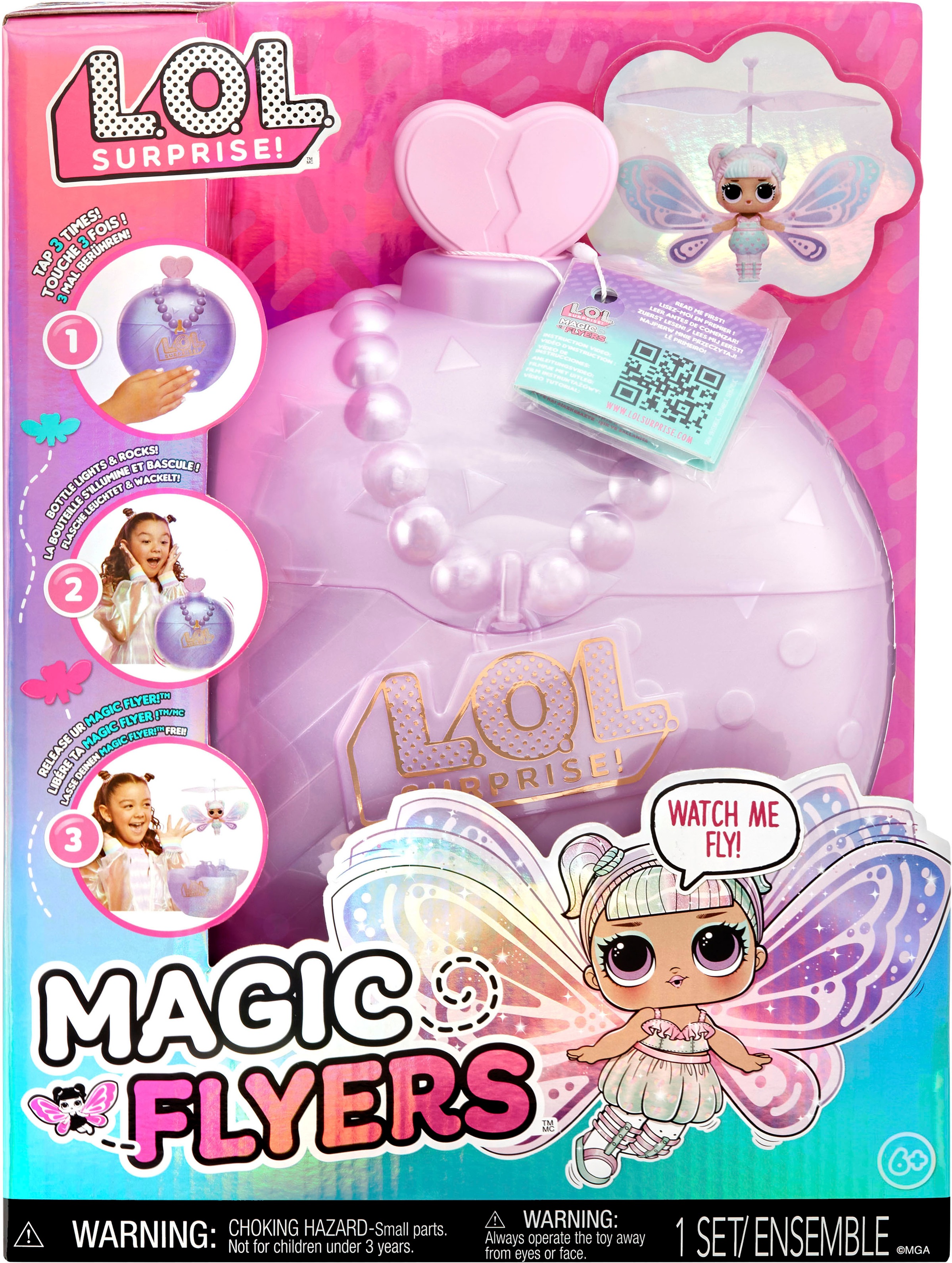 L.O.L. SURPRISE! Minipuppe »Magic Flyers - Sweetie Fly (Lilac Wings)«, mit Licht