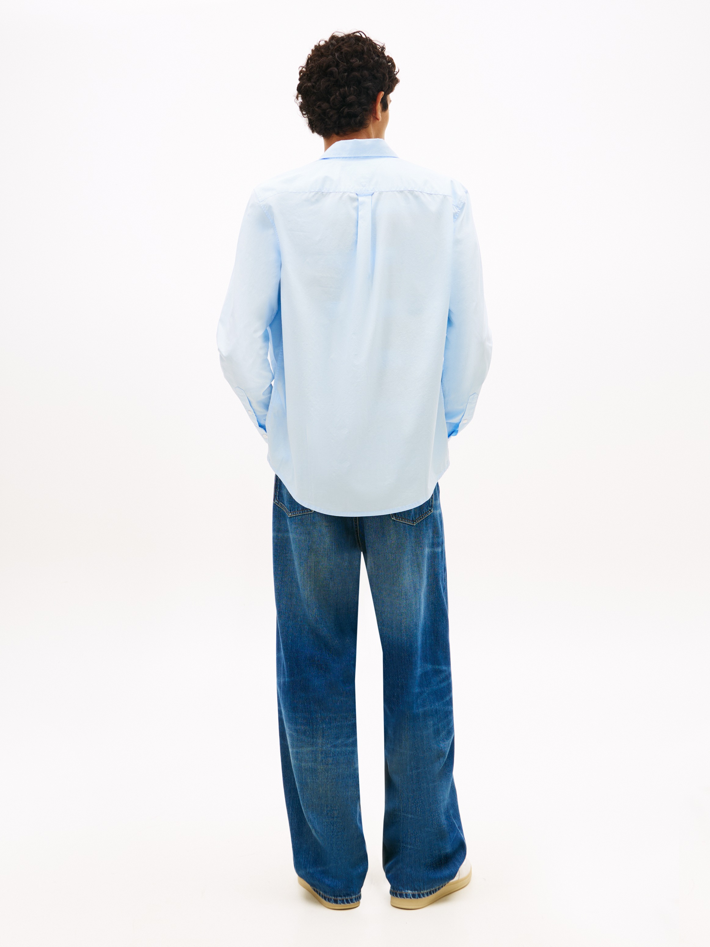 Tommy Jeans Langarmhemd »TJM POPLIN« Regular fit, Kentkragen