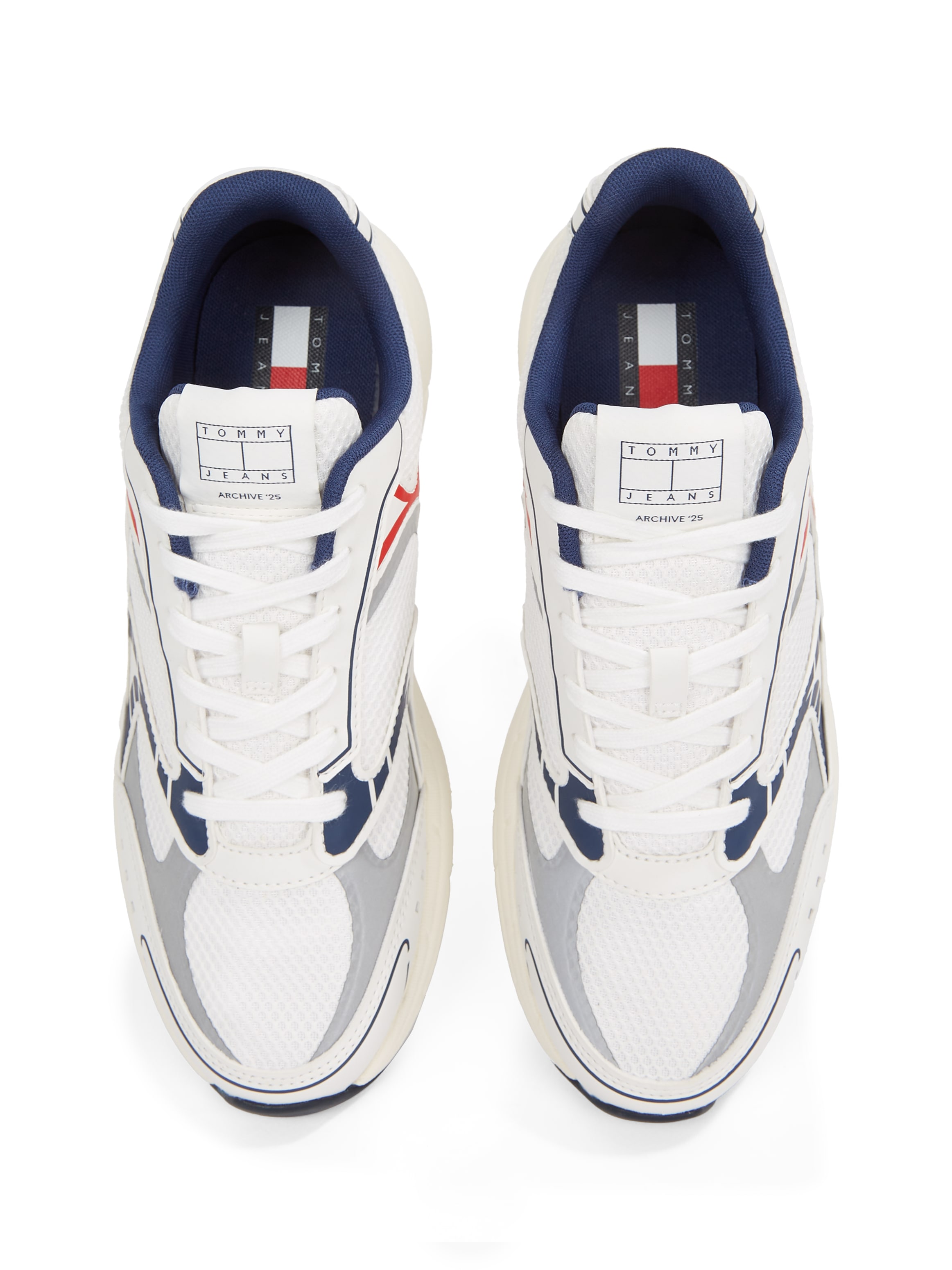 Tommy Jeans Sneaker »ARCHIVE'25«, Freizeitschuh, Halbschuh, Schnürschuh mit Kontrastbesätzen