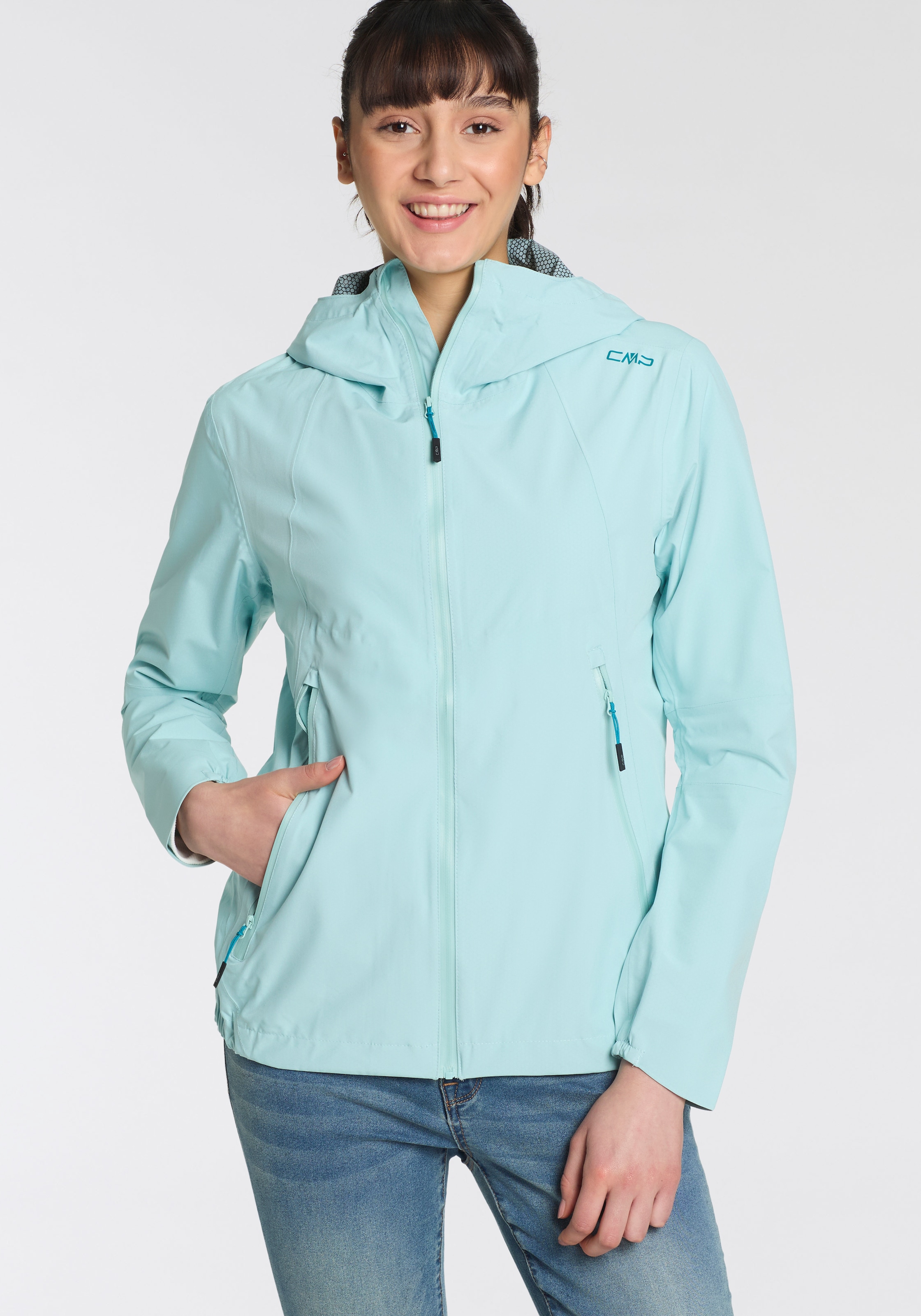 Softshelljacke »WOMAN JACKET FIX HOOD«, mit Kapuze