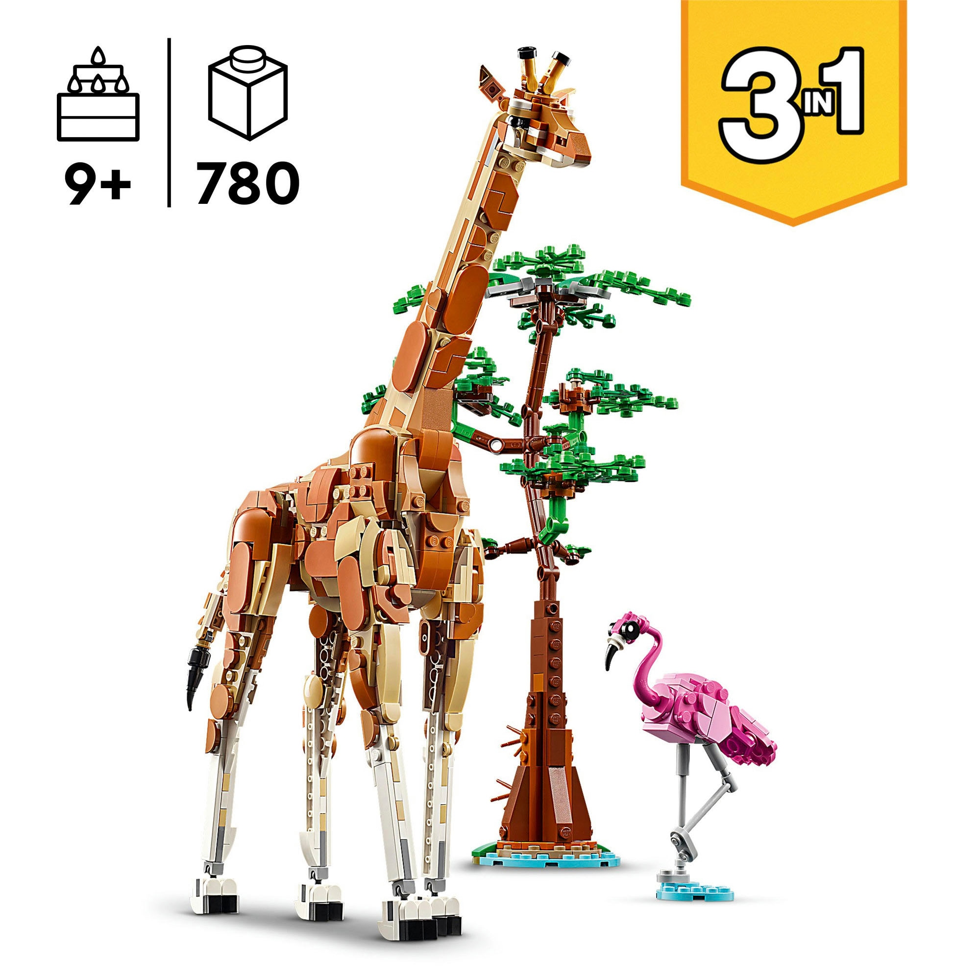 LEGO® Konstruktionsspielsteine »Tiersafari (31150), LEGO Creator 3in1«, (780 St.), Made in Europe