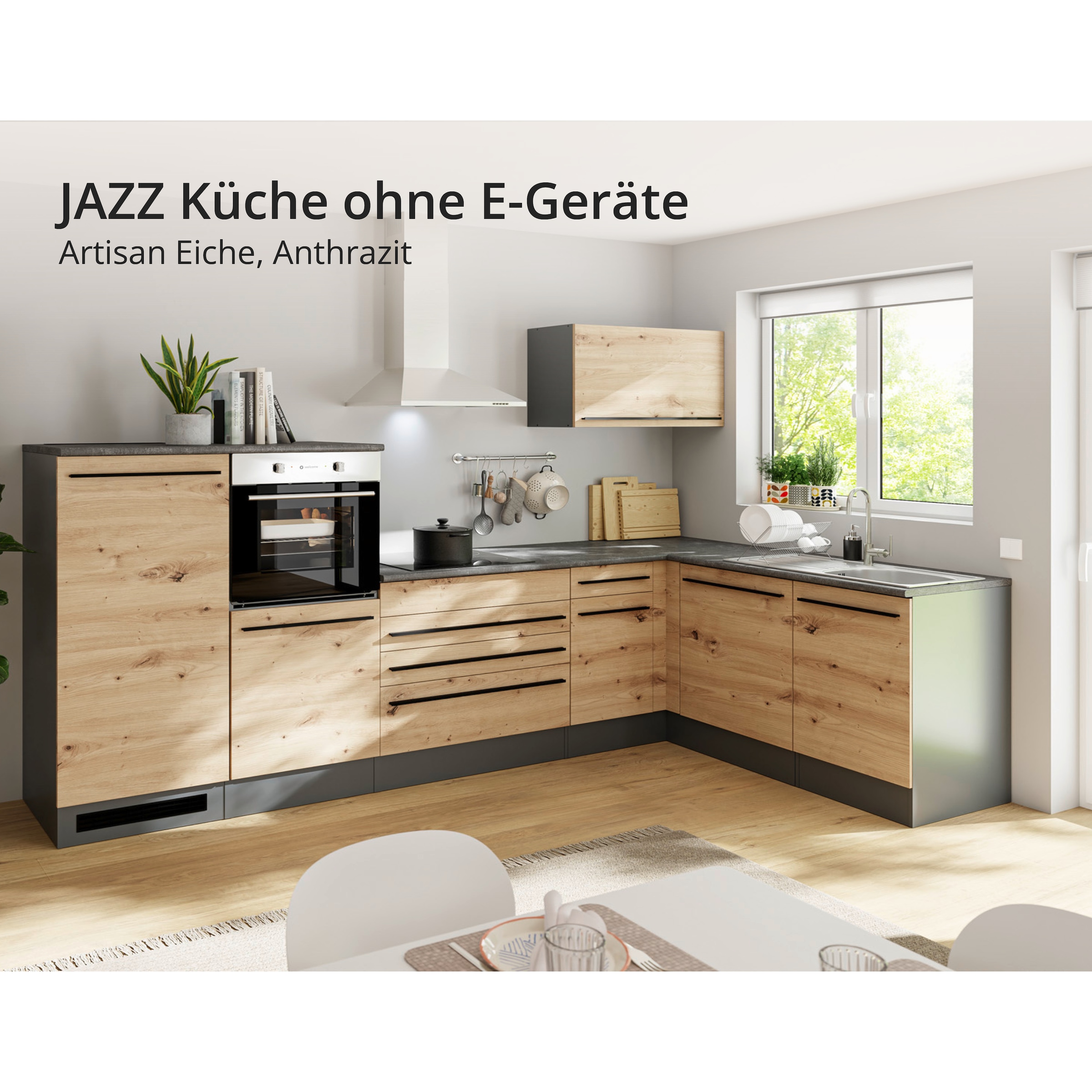 BASIC by Balculina Winkelküche »Jazz« Stellbreite 320/175 cm, wahlweise mit E-Geräten