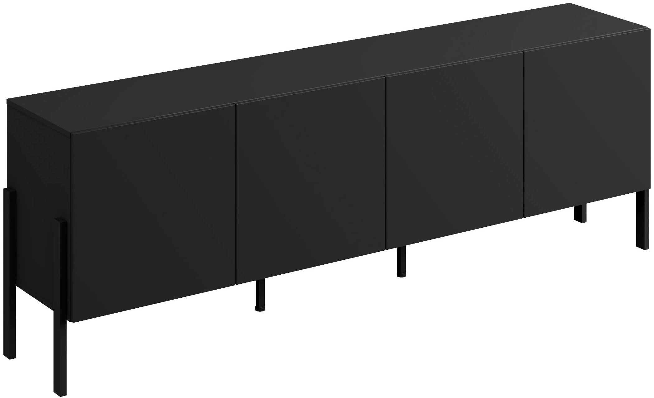 OTTO home Kommode »Jukon,Breite 200 cm, moderne grifflose Kommode,4 Türen« Sideboard, Anrichte viel Stauraum, push-to-open-Funktion