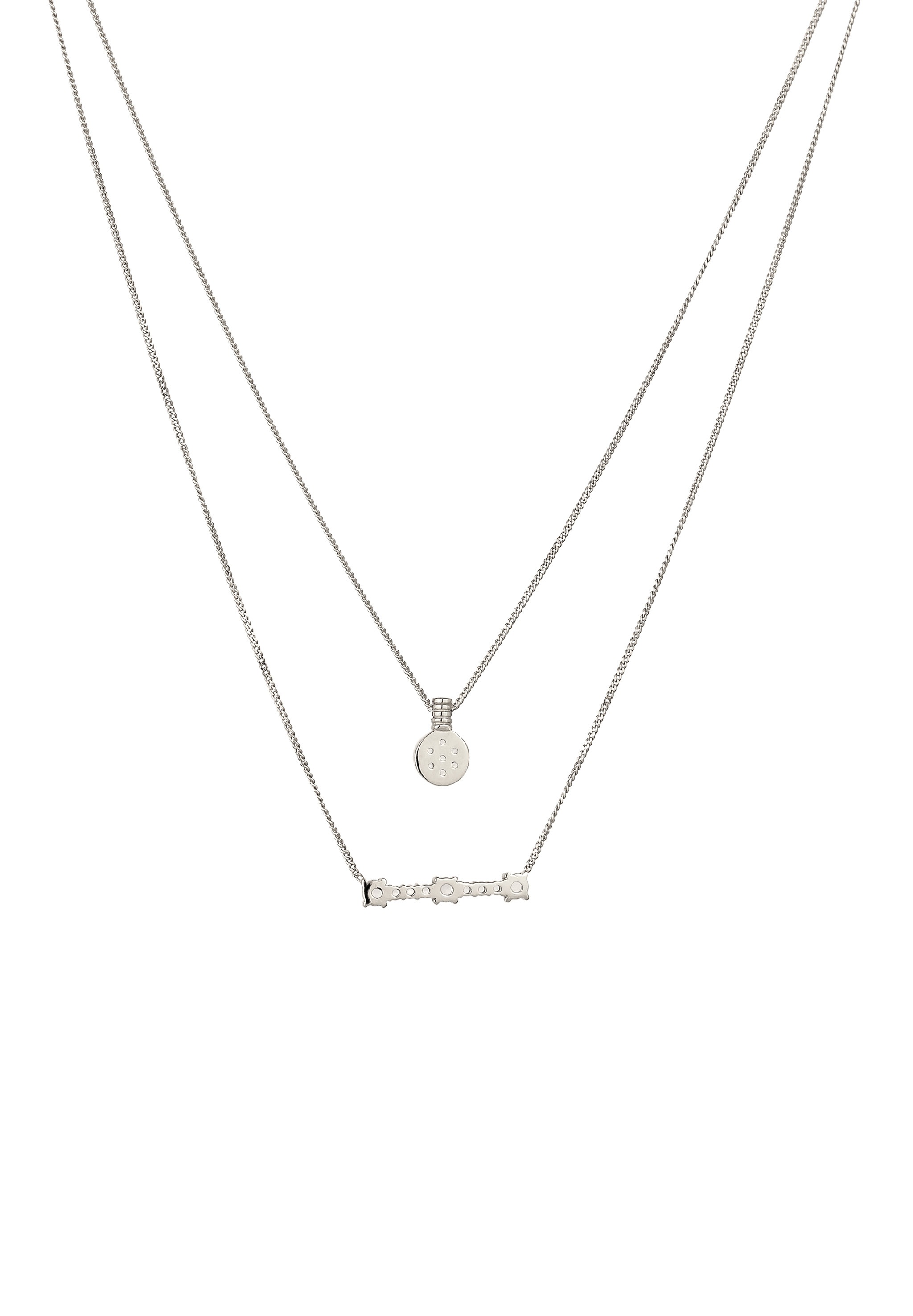 Elli Premium Silberkette »Halskette Layer Mondstein Regenbogen 925 Sterling Silber«