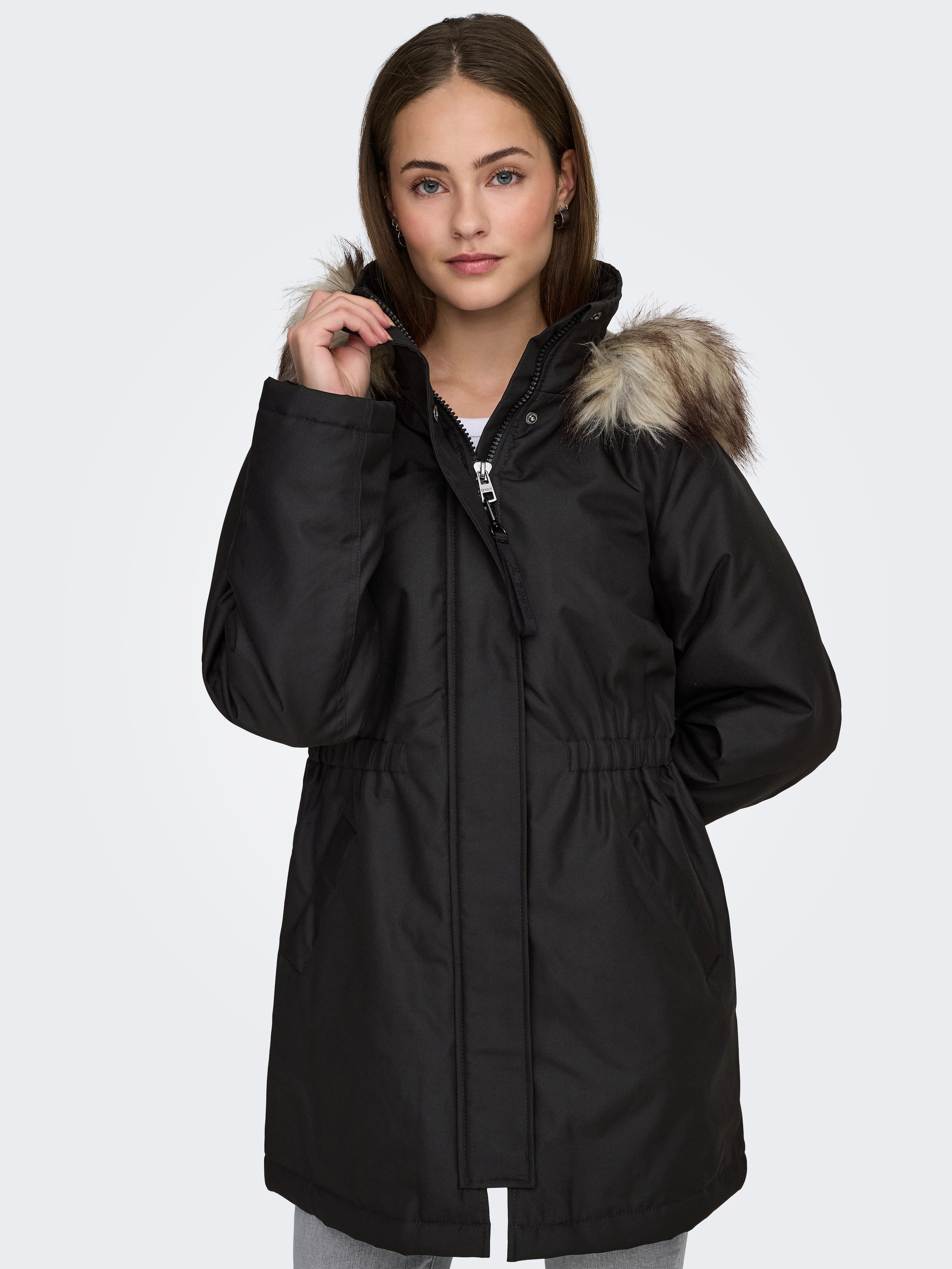 ONLY Parka »ONLMATHILDA WINTER FUR PARKA OTW« mit Kapuze