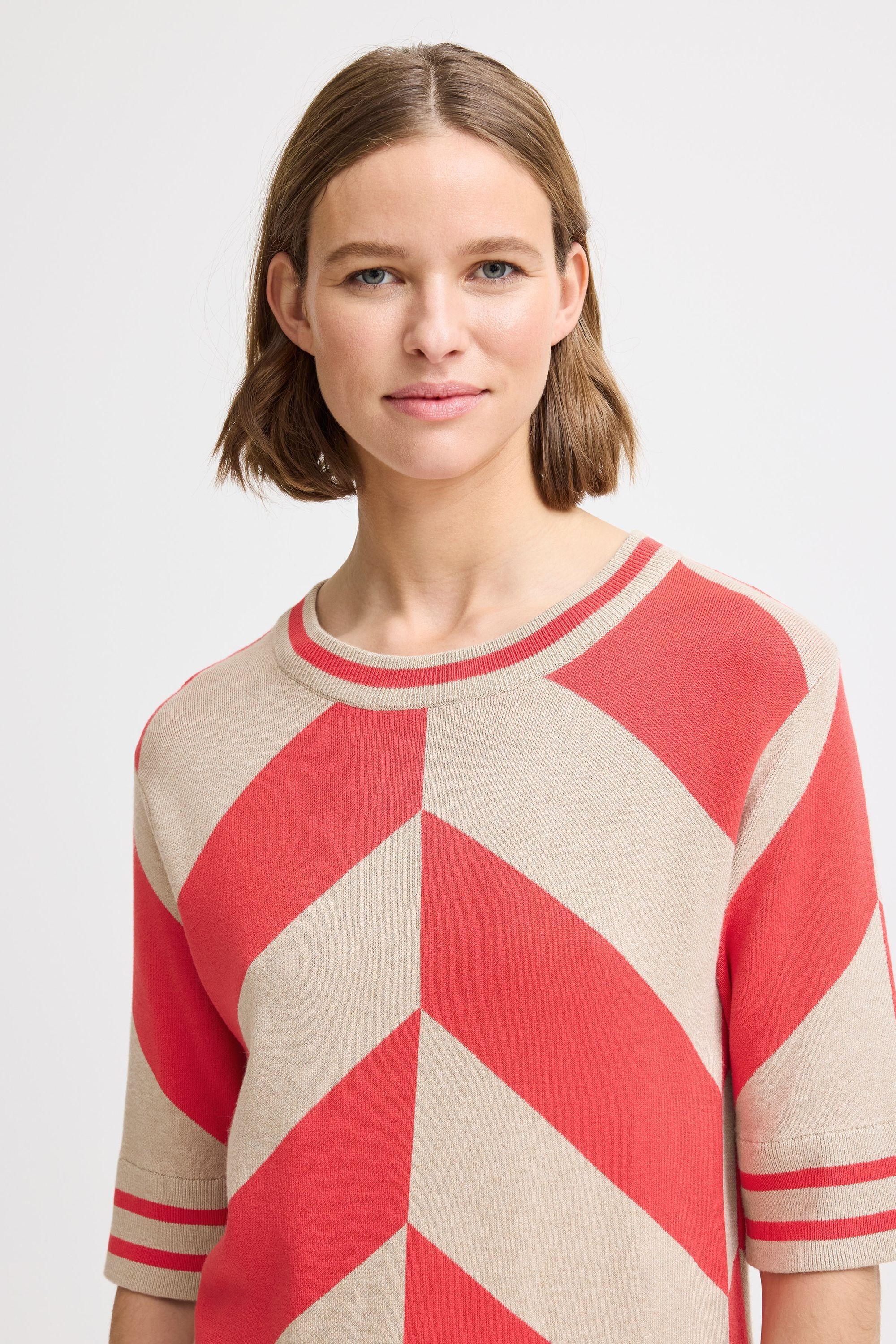 b.young Strickfleece-Pullover »Strickpullover BYMMMORLA SS GEOMETRIC«