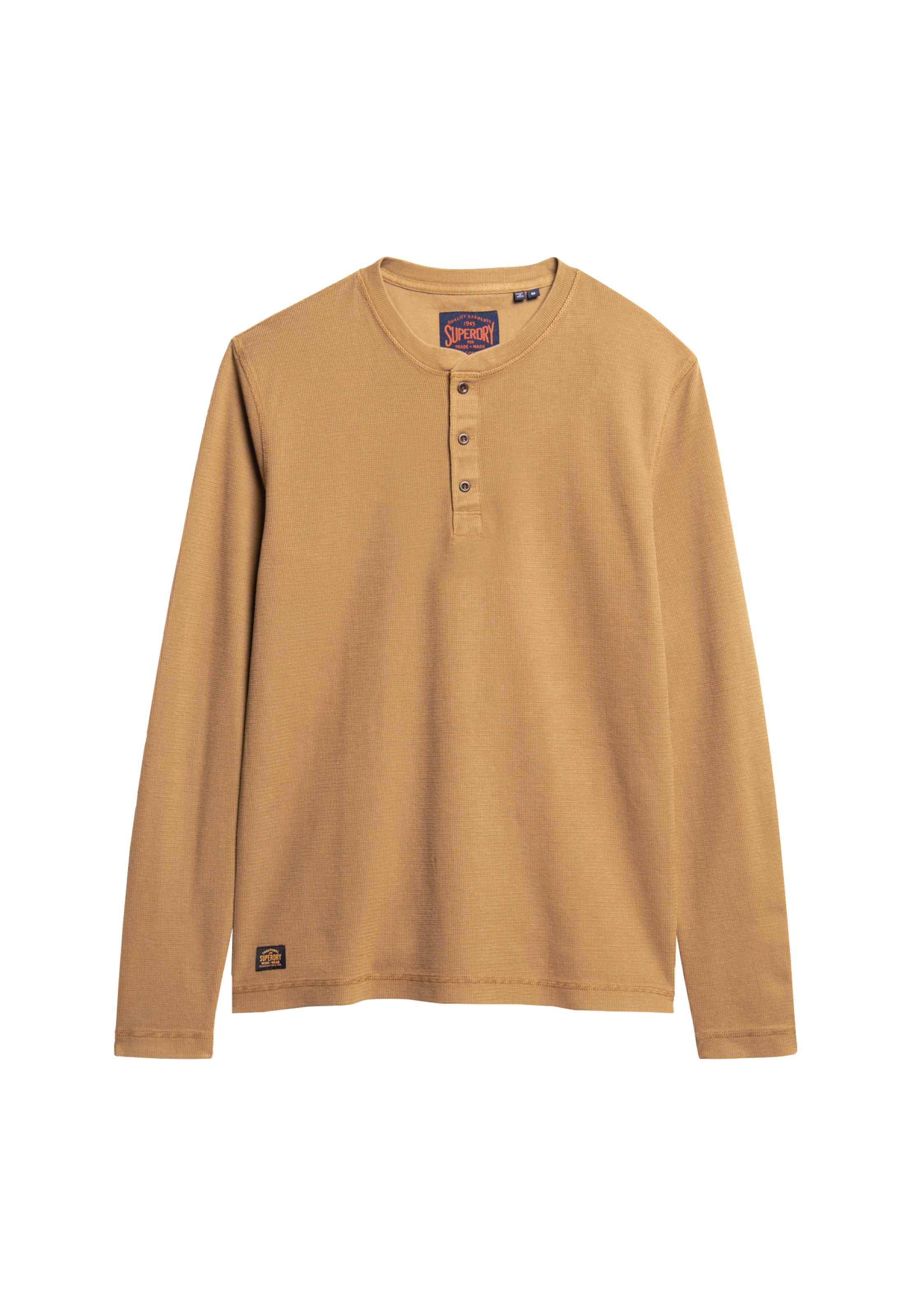 Superdry Langarmshirt »WAFFLE LONG SLEEVE HENLEY TOP«