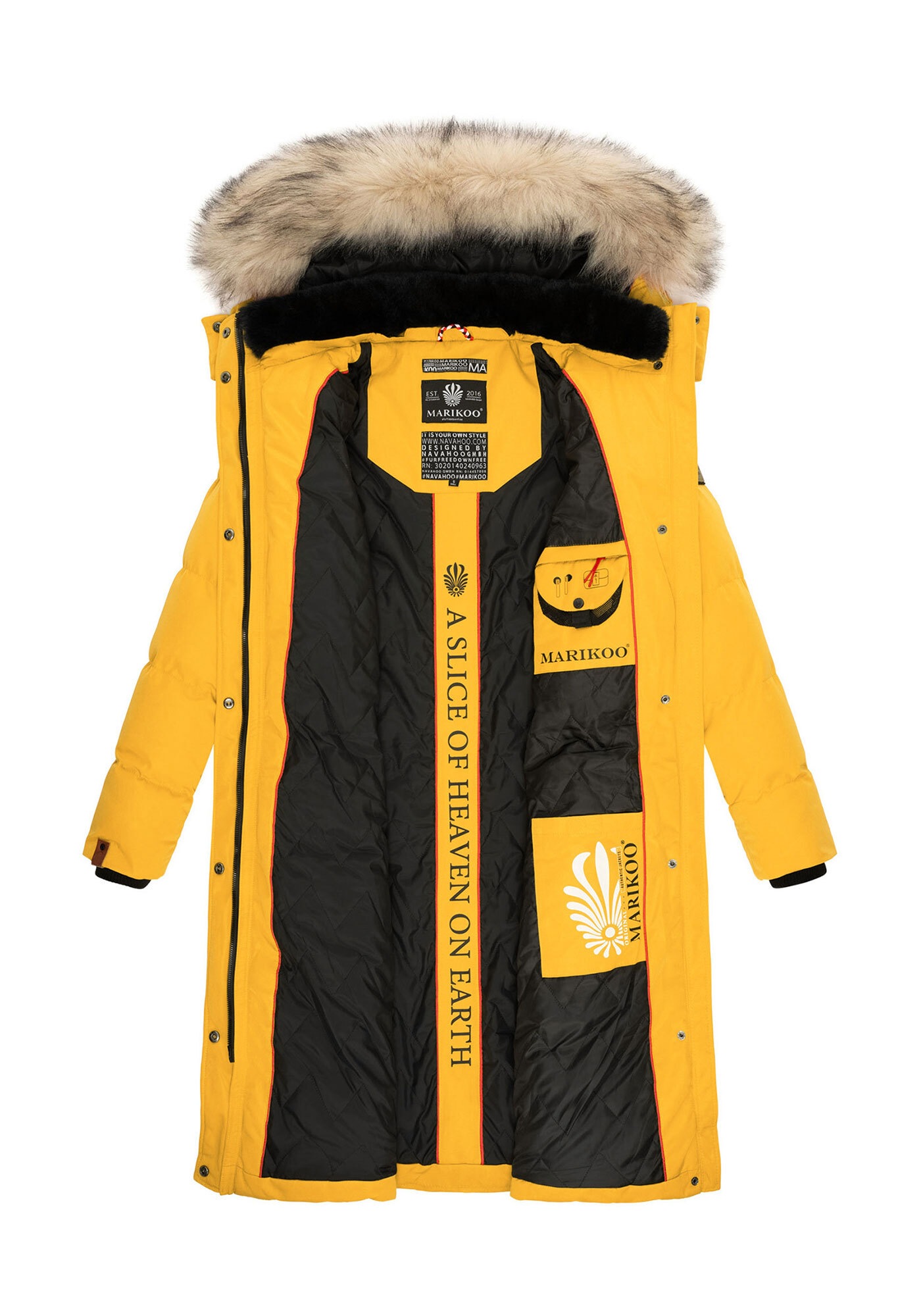 Marikoo Winterjacke »Marikoo Schneesternchen Damen Winter Steppjacke B890«