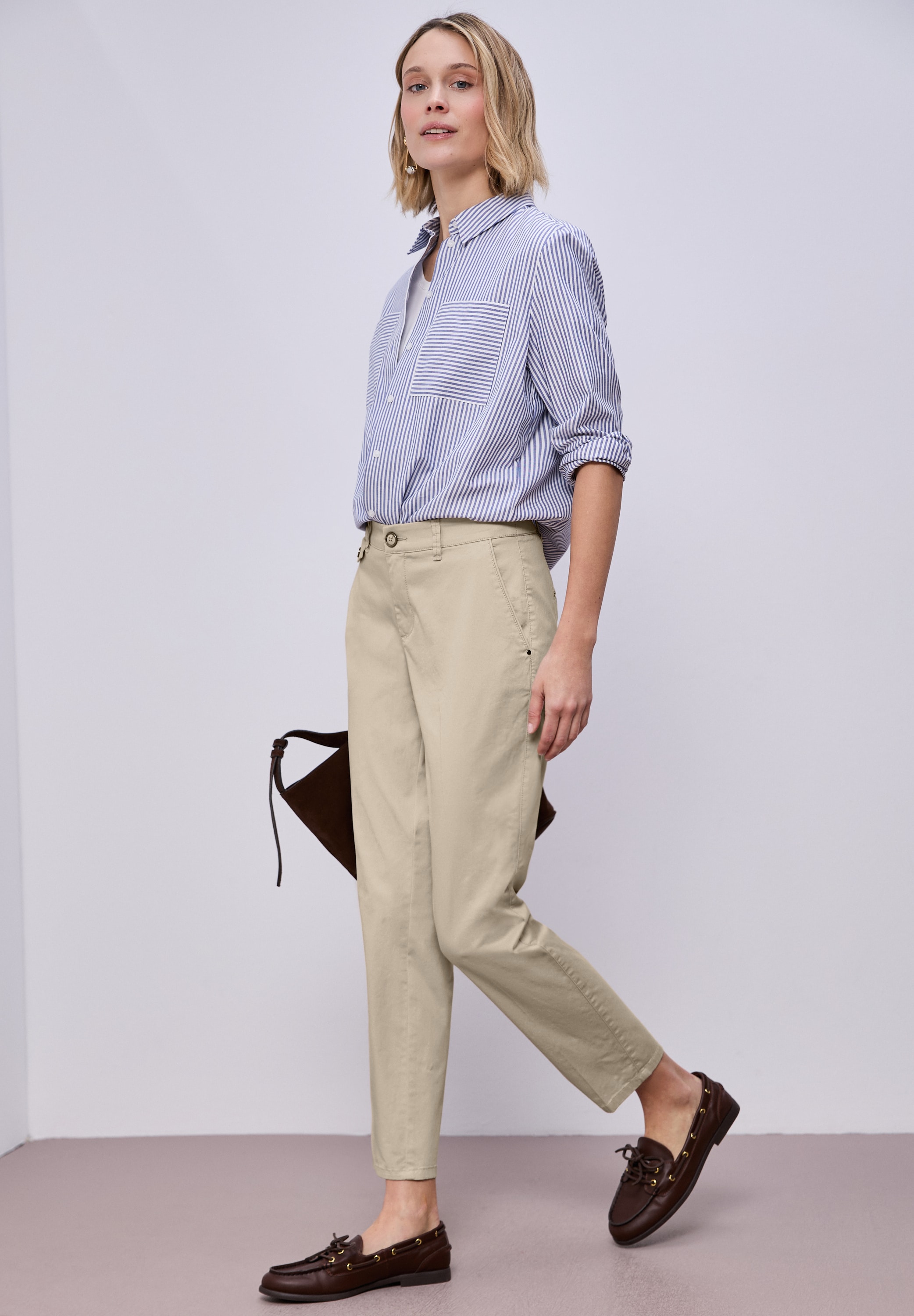 STREET ONE Chinohose  aus Twillstoff