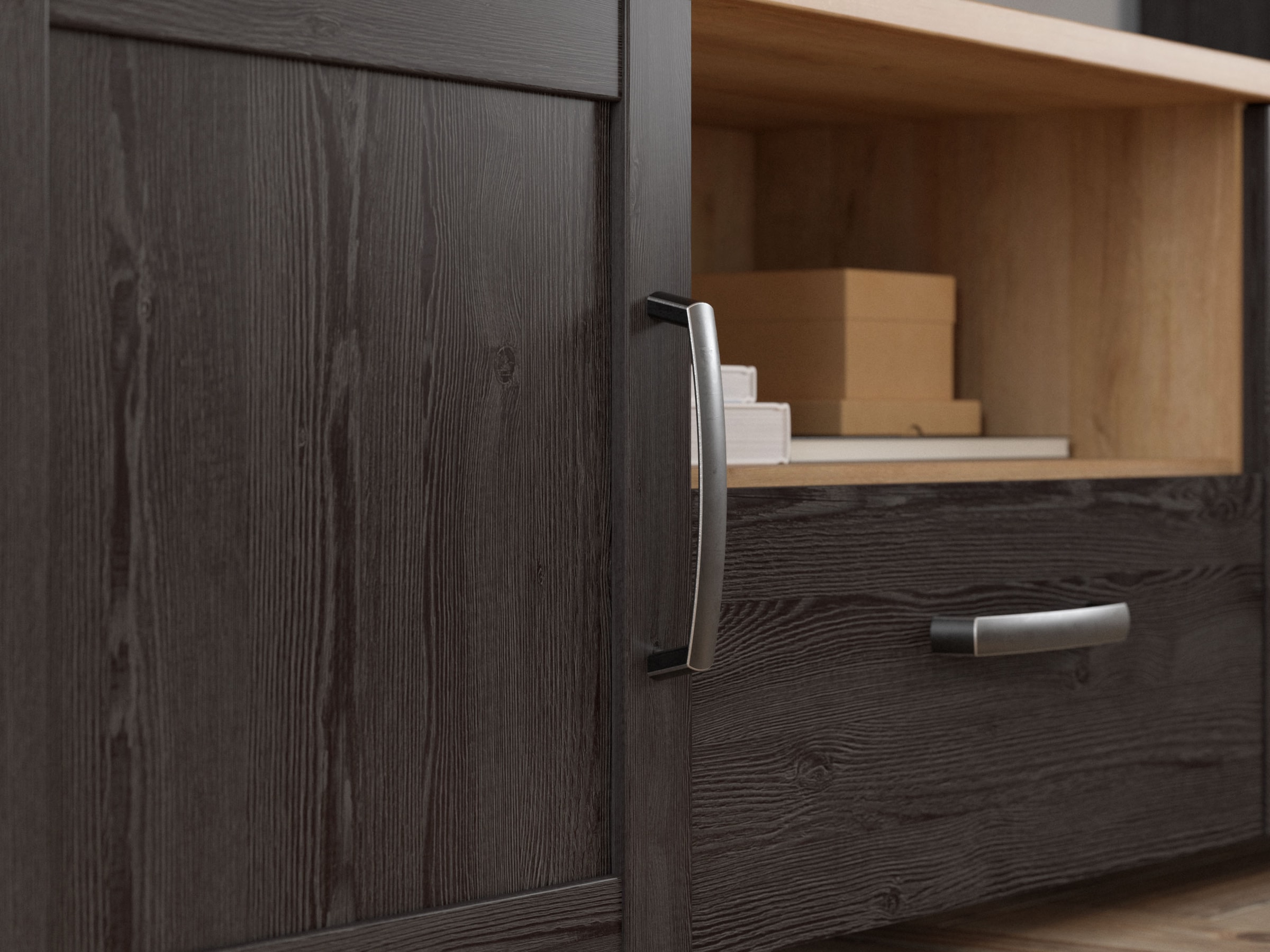 FORTE TV-Board »Bohol TV-Schrank, Stauraum, 2 farbiges Dekor, landhaus« B/H/T 166,1/51,8/42cm, 2 Türen, 1 SK
