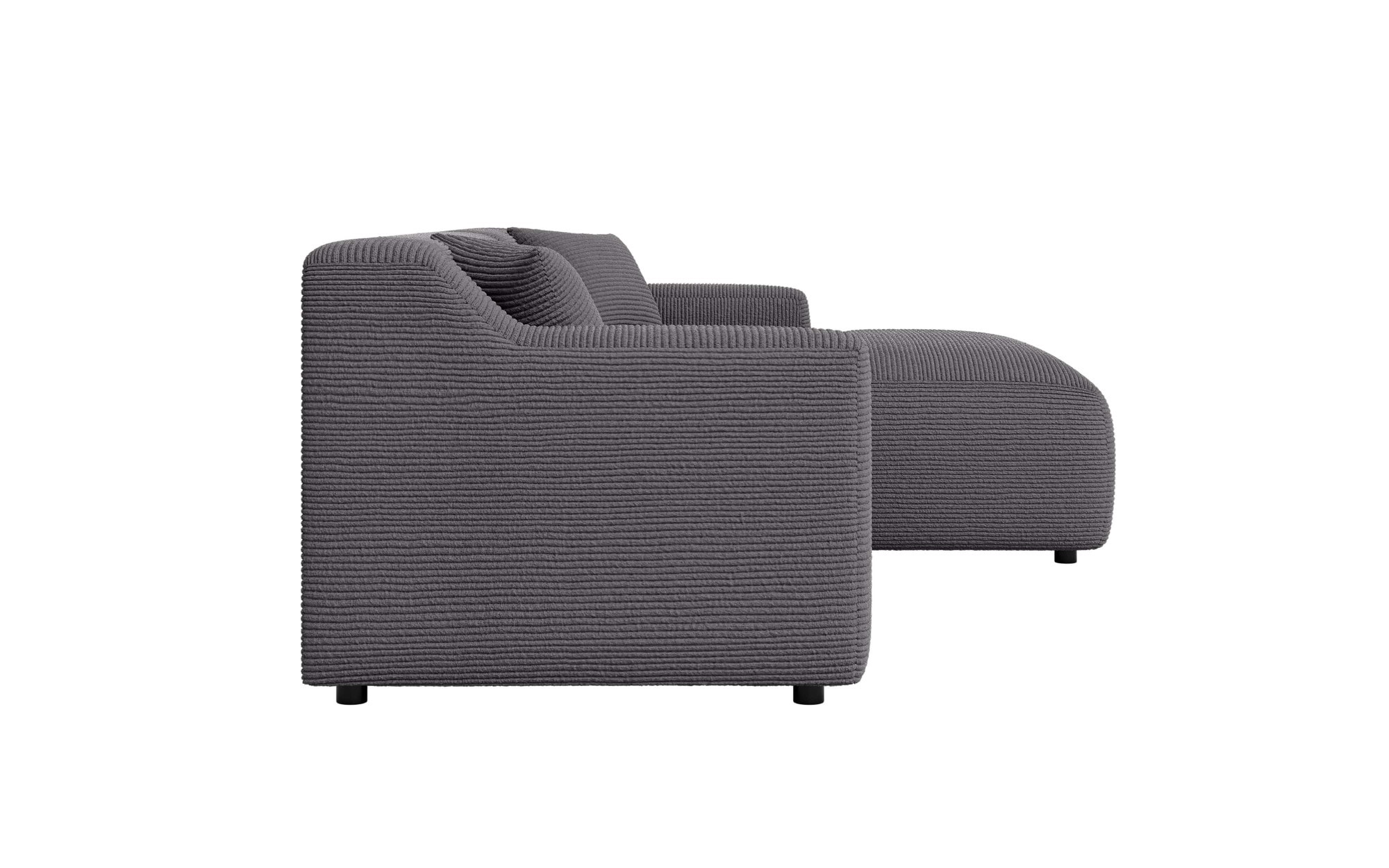 Home affaire Ecksofa »LILLIANA Designsofa, L-Form mit Recamiere rechts/links bestellbar«, L-Form mit Wellenunterfederung, Maße B/T/H: 256/160/76 cm