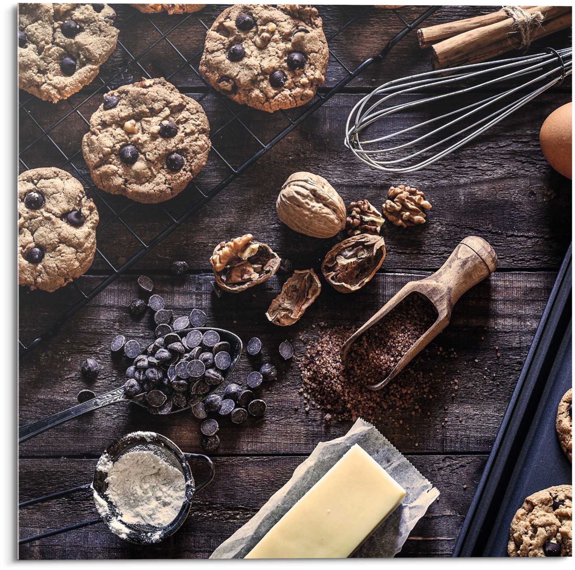 Reinders! Glasbild »Glasbild Köstliche OTTO Cookies - St.) (1 Walnüsse Online Süßigkeiten, - Schokolade Zutaten - Backen«, Shop im