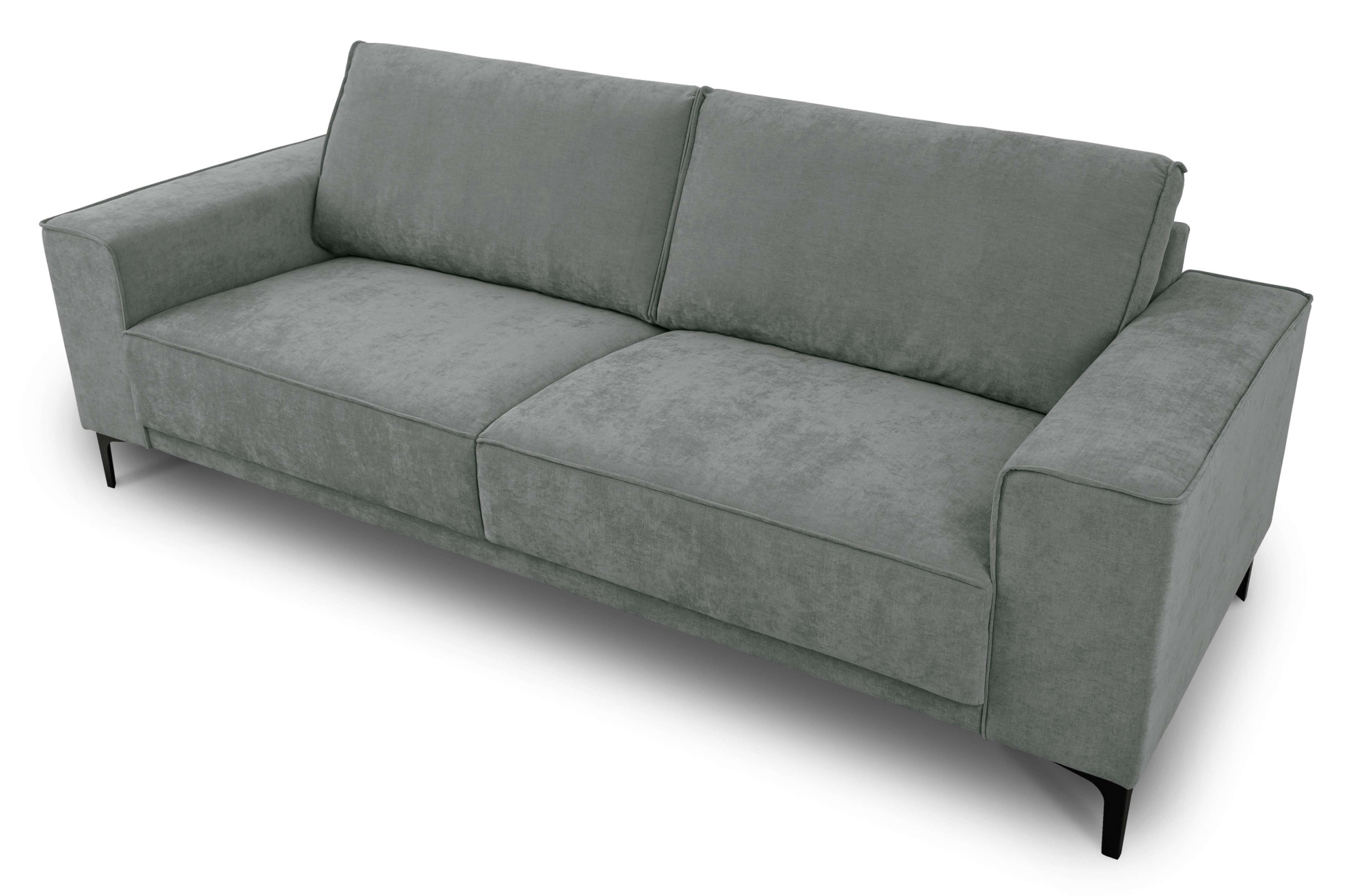 Places of Style 3-Sitzer »3er Sofa Oland, Struktur, Flachgewebe, Luxus-Microfaser, Boucle«, 224 cm, Wellenunterfederung, Skandi-Design, Metallfüße