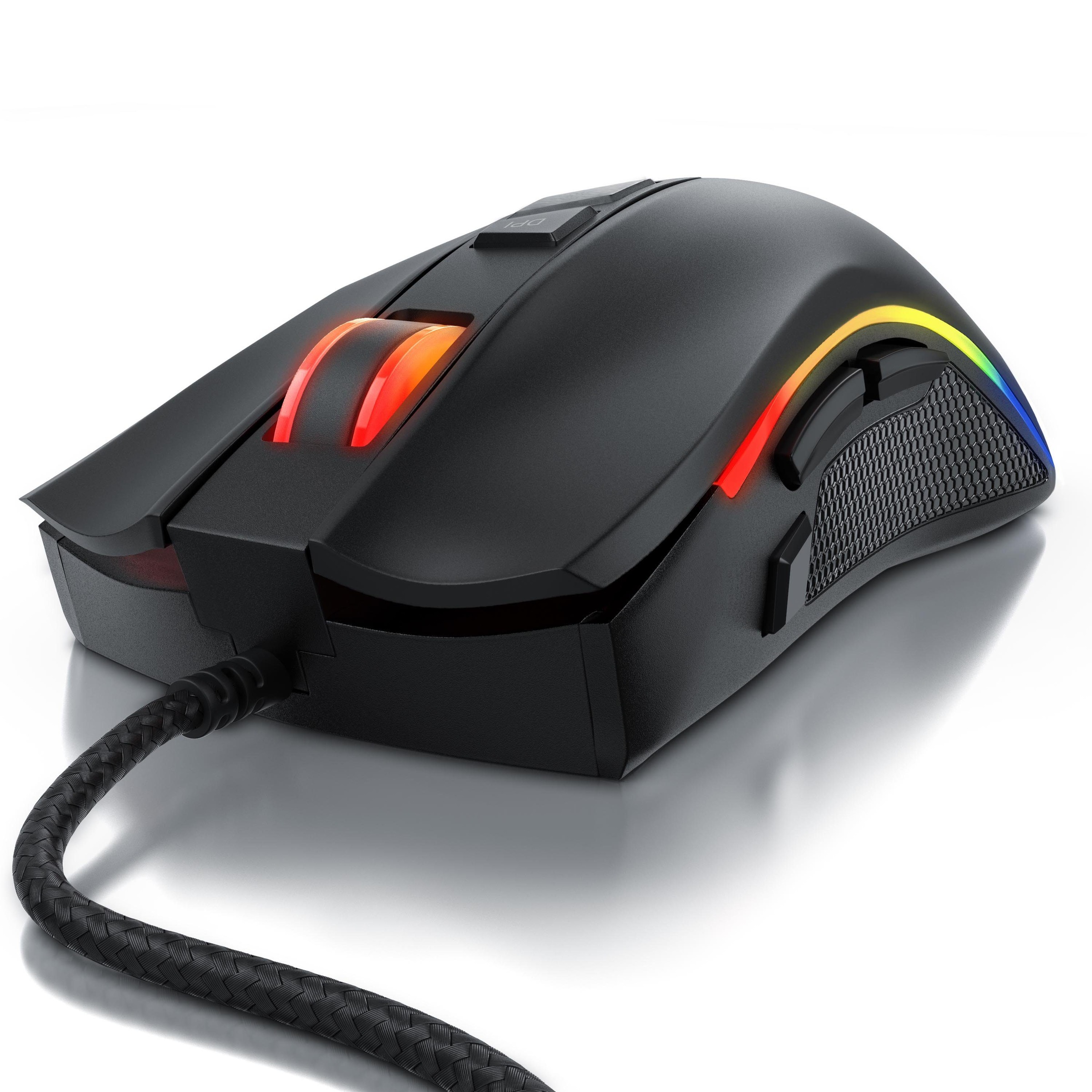 Titanwolf Gaming Maus mit 2 austauschbaren Seitenteilen