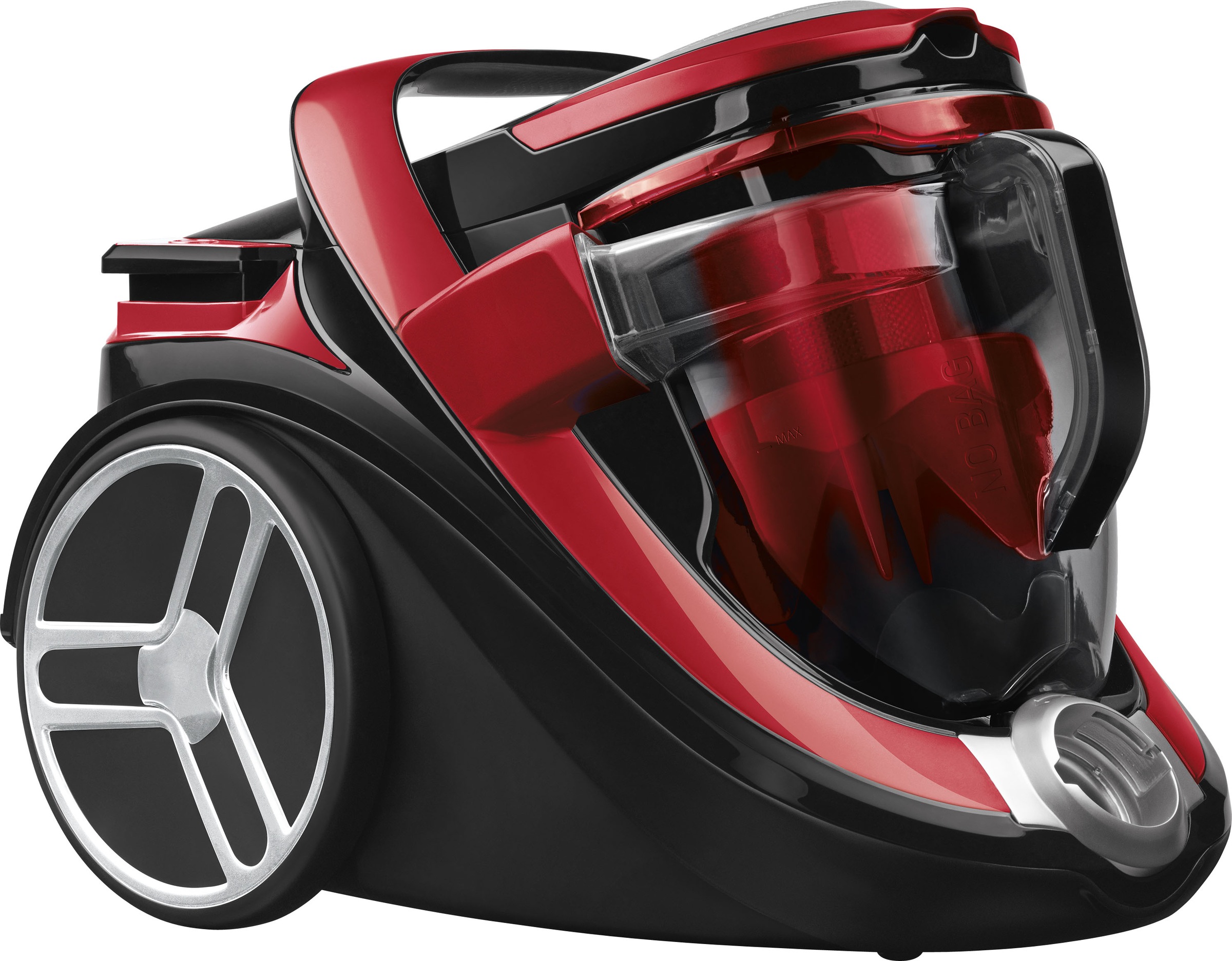 Rowenta Bodenstaubsauger »Silence Force Cyclonic, Staubsauger beutellos, 550 W, leistungsstark,«, 550 W, beutellos, 2,5L Staubvolumen, Tierhaar, Auto, Made in France, schwarz/rot, RO7649