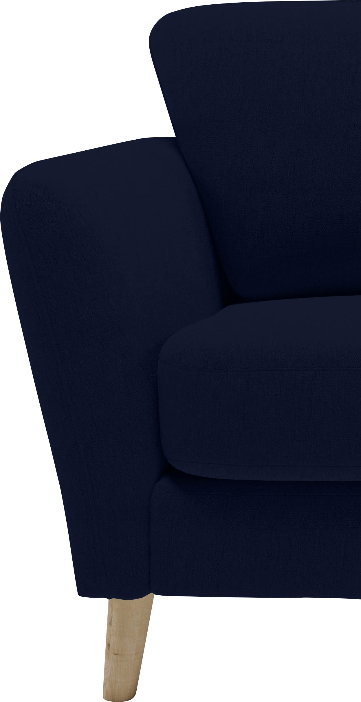 Home affaire Ecksofa »MARSEILLE (279/152cm),L-Form, Rec. rechts/links, verschiedene Bezüge«, Massivholzbeine Eiche, Landhausstil, Wellenunterfederung