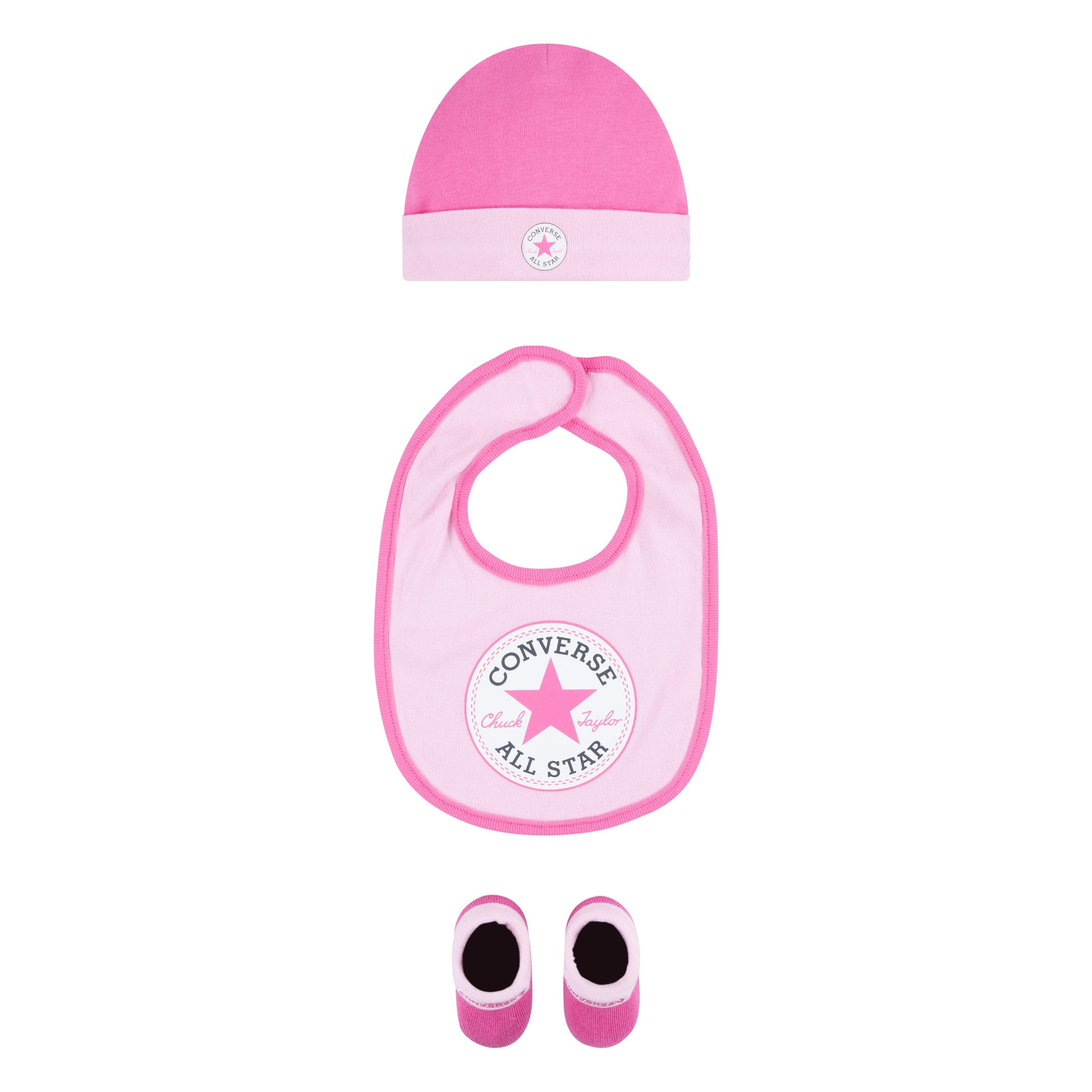 Converse Neugeborenen-Geschenkset »CHUCK INFANT HAT BIB BOOTIE SET 3PC«, für Babys