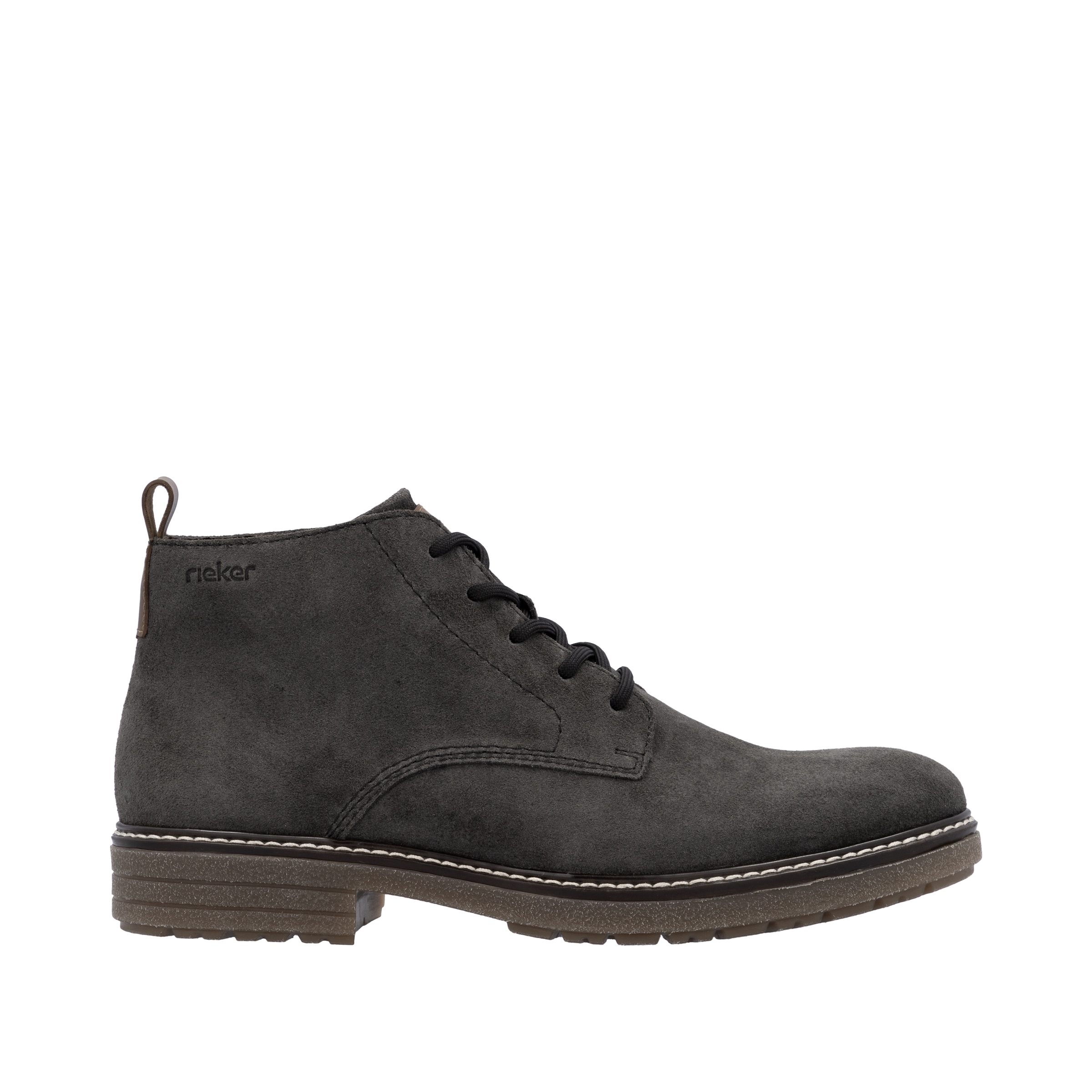 Rieker Schnürstiefelette, Schnürboots, Workerboots, Profilsohle, mit Anziehlasche