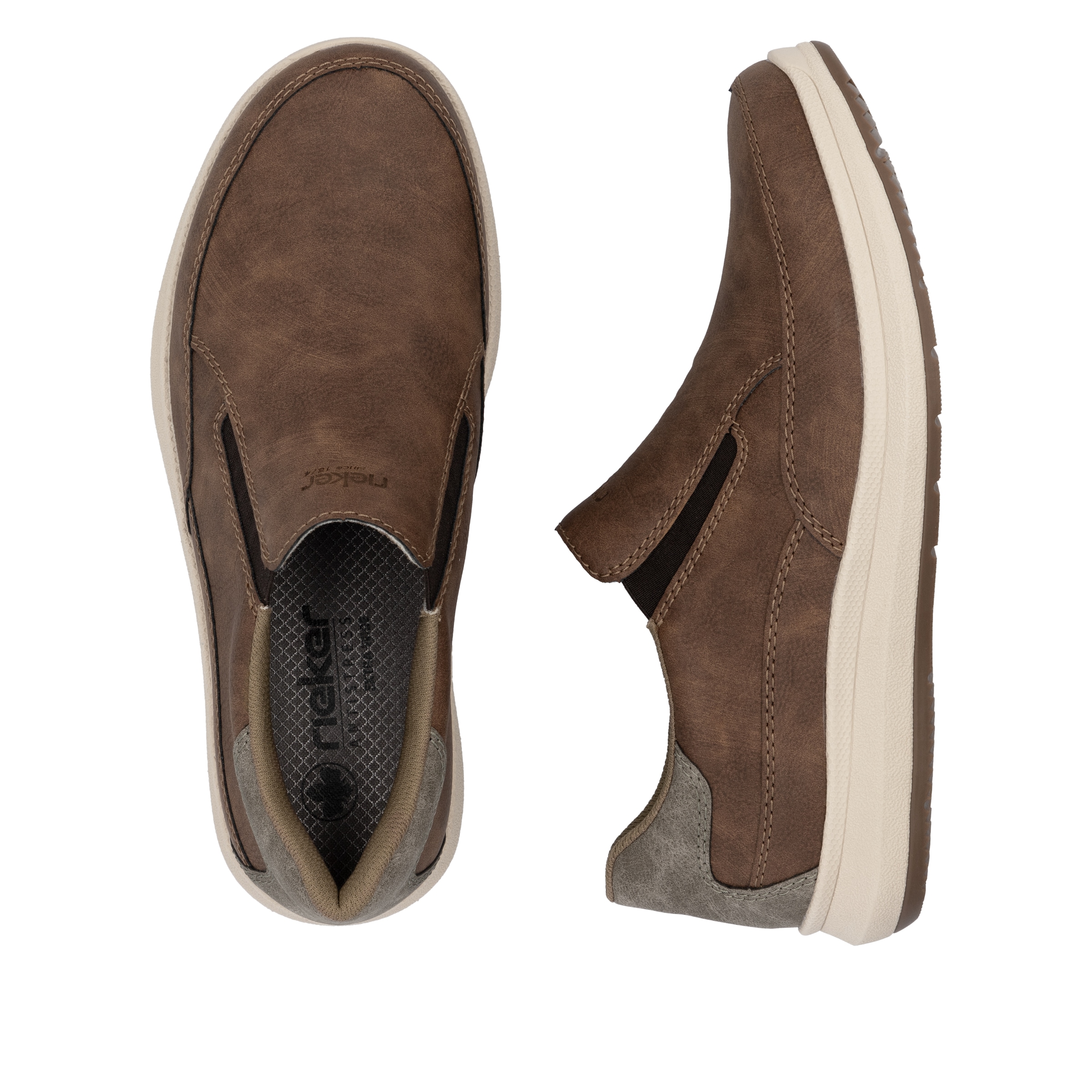 Rieker Slipper, Slip-on-Sneaker, Halbschuh, Loafer, Freizeitschuh mit Gummizug