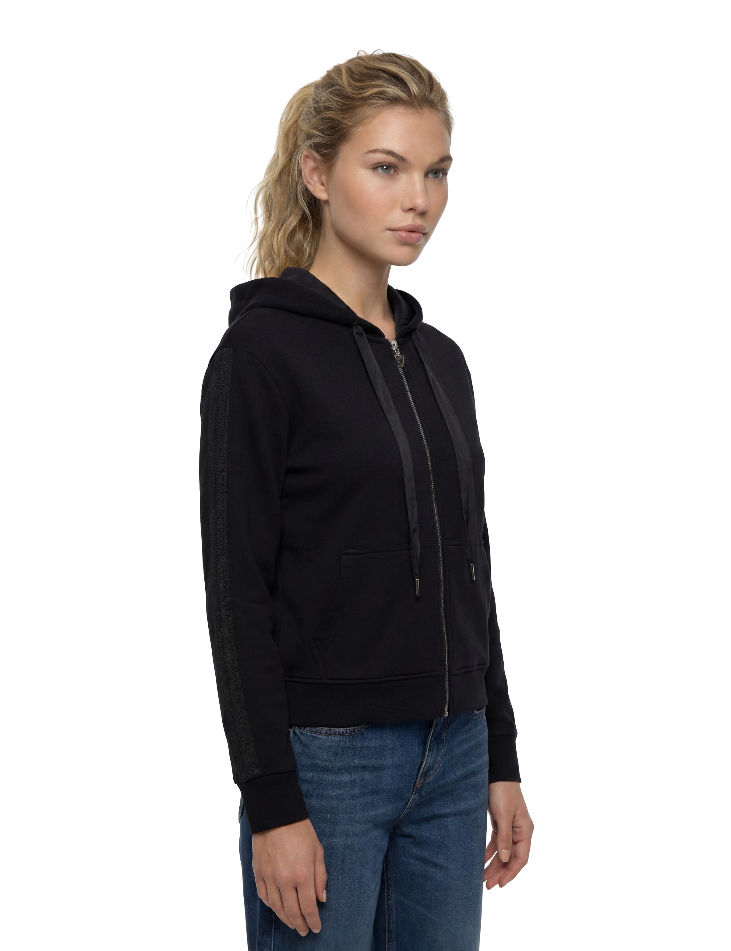 Guess Sweatjacke »NEW HOODED VICTOIRE SCUBA ZIP« mit Kapuze