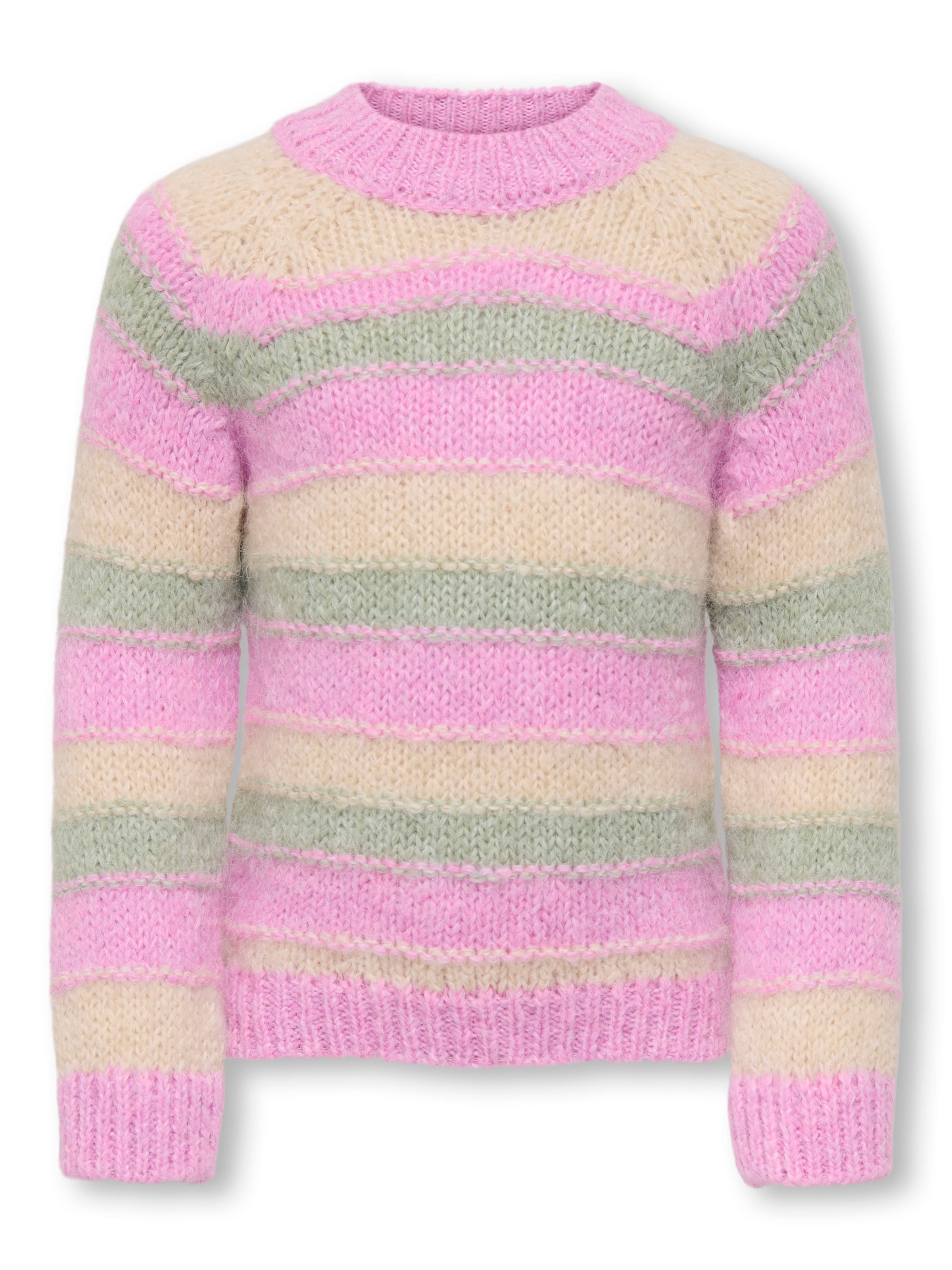 Kids Only Strickpullover »KOGKALLIN L/S O-NECK CP KNT« in weiß, Größe 122/128