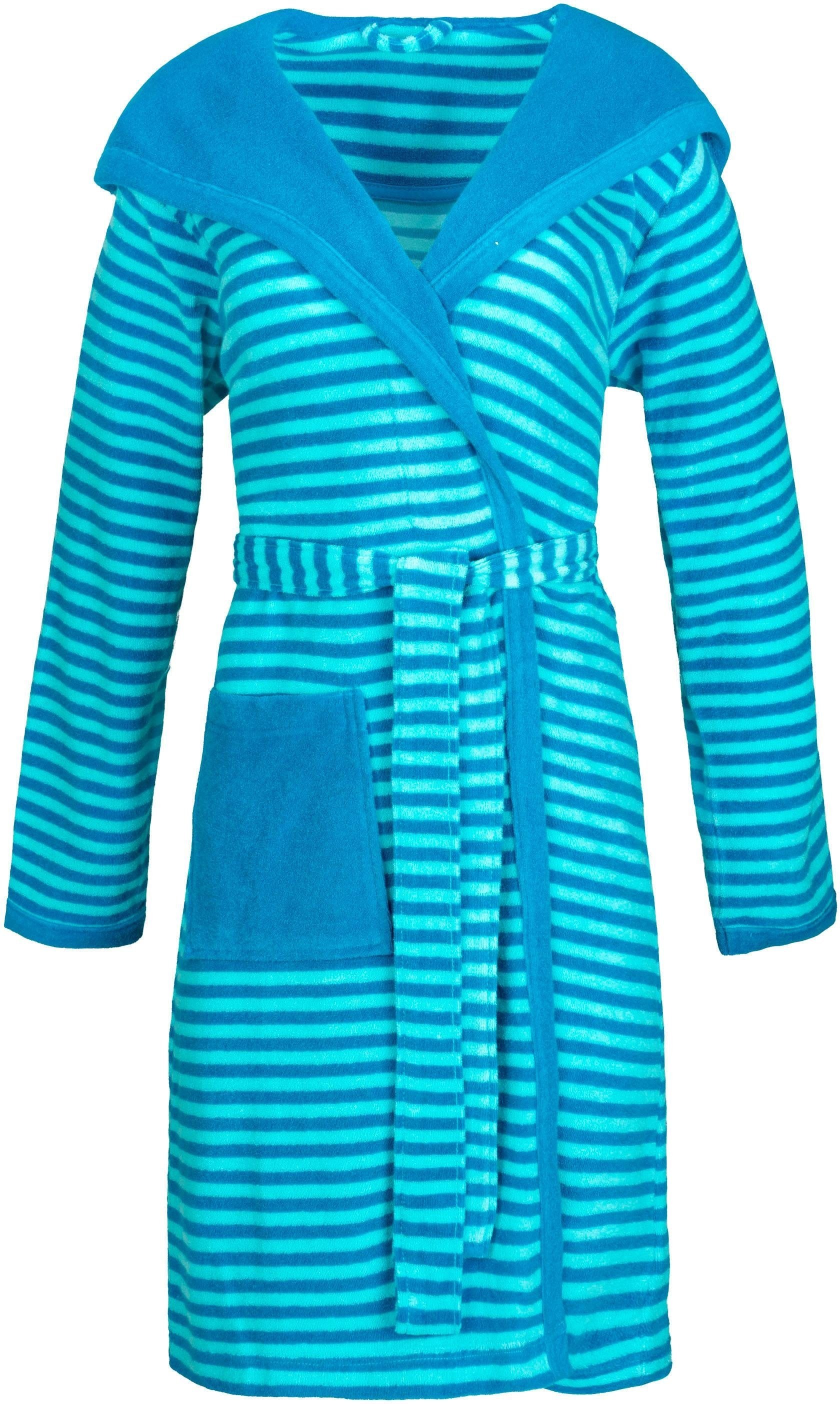 Esprit Damenbademantel »Striped gestreift Hoody«, OTTO kaufen Gürtel), St., mit bei (1 Kapuze, mit