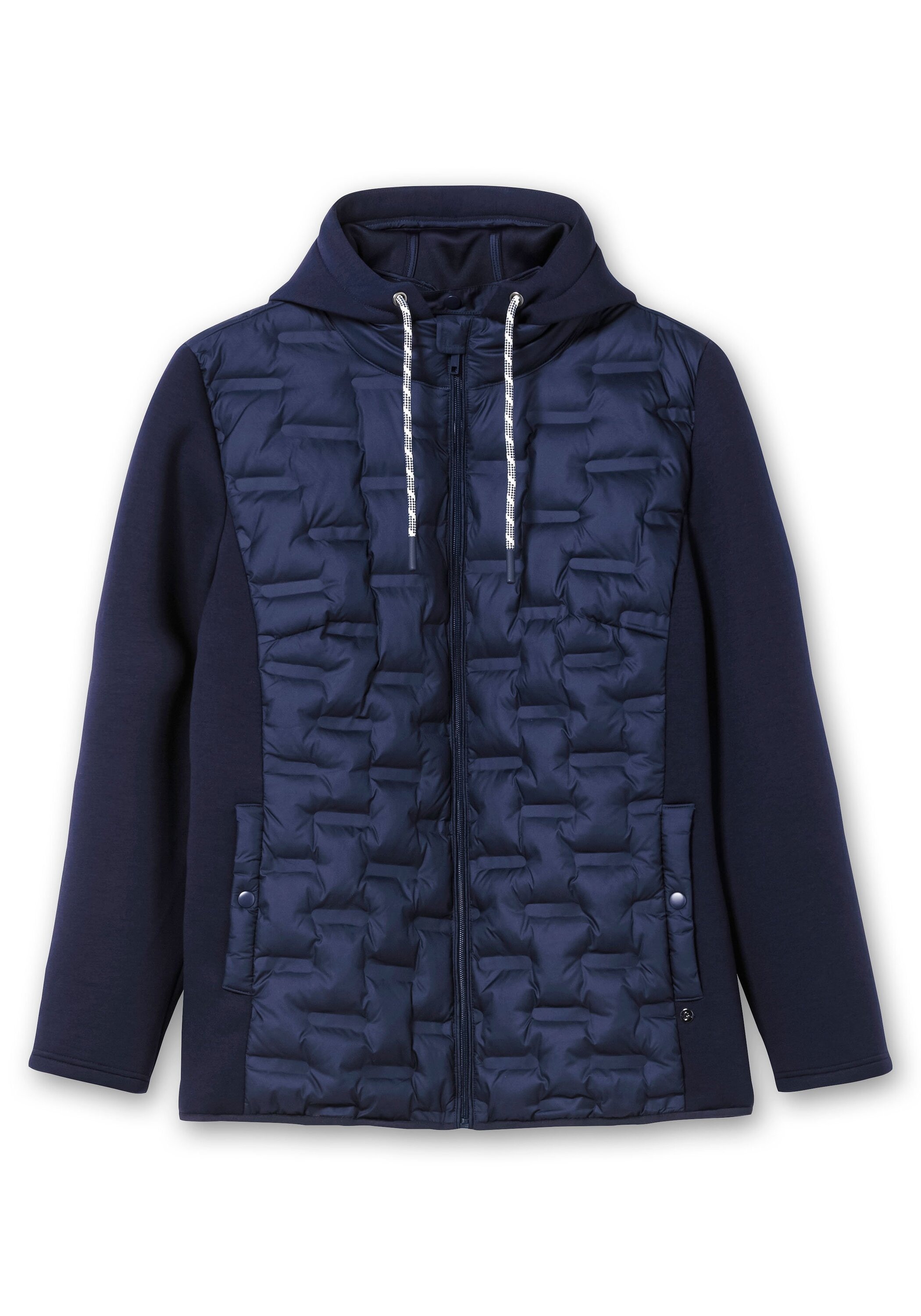 Sheego Steppjacke »Steppjacke im Materialmix, mit abnehmbarer Kapuze«