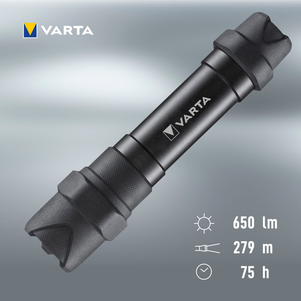 VARTA Taschenlampe »Indestructible F30 Pro 6 Watt LED«, wasser- und staubdicht, stoßabsorbierend, eloxiertes Aluminium Gehäuse