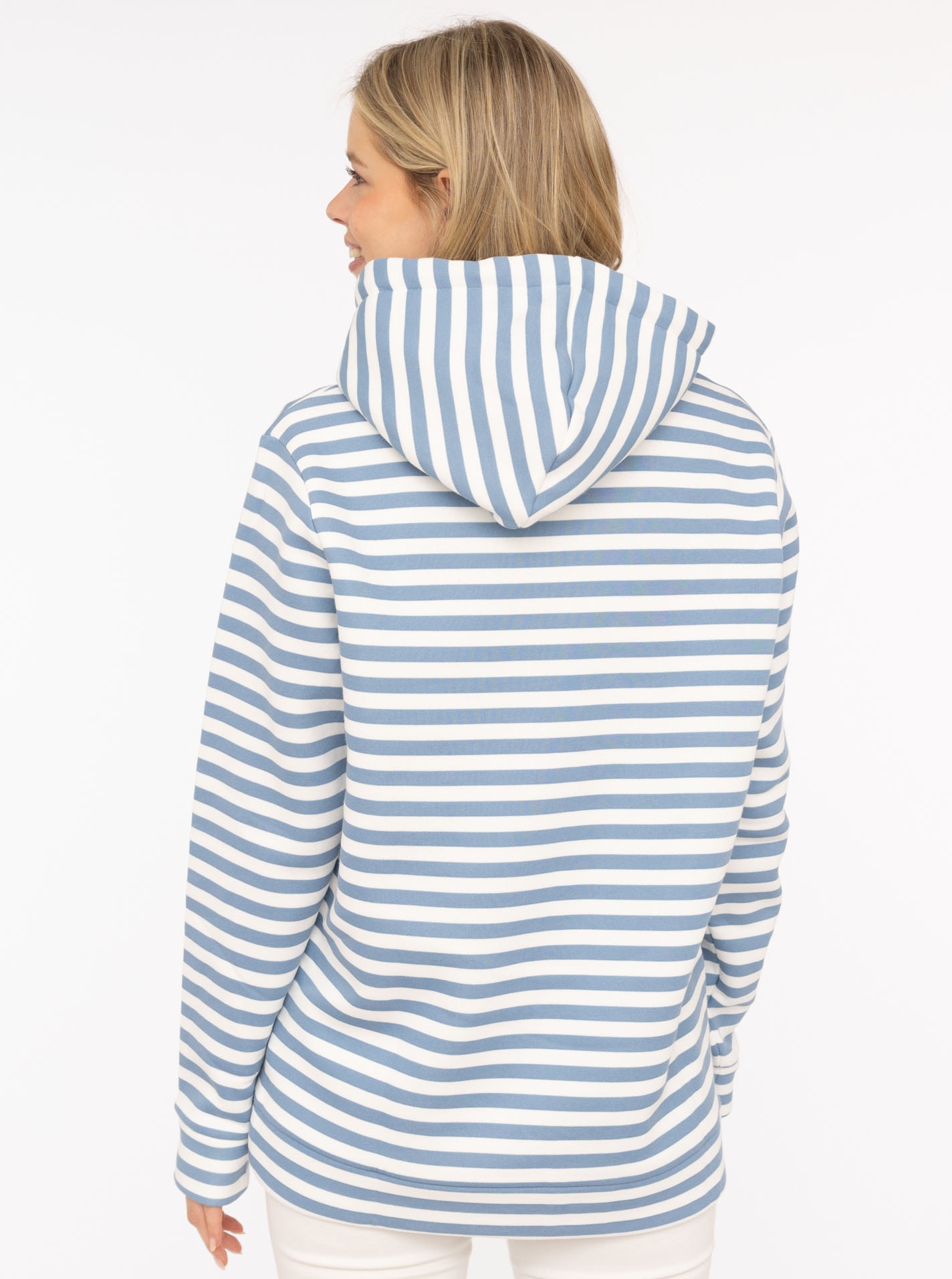 Zwillingsherz Kapuzensweatshirt »"Streifen Moin"«, gestreift, mit MOIN und Anker Stickerei