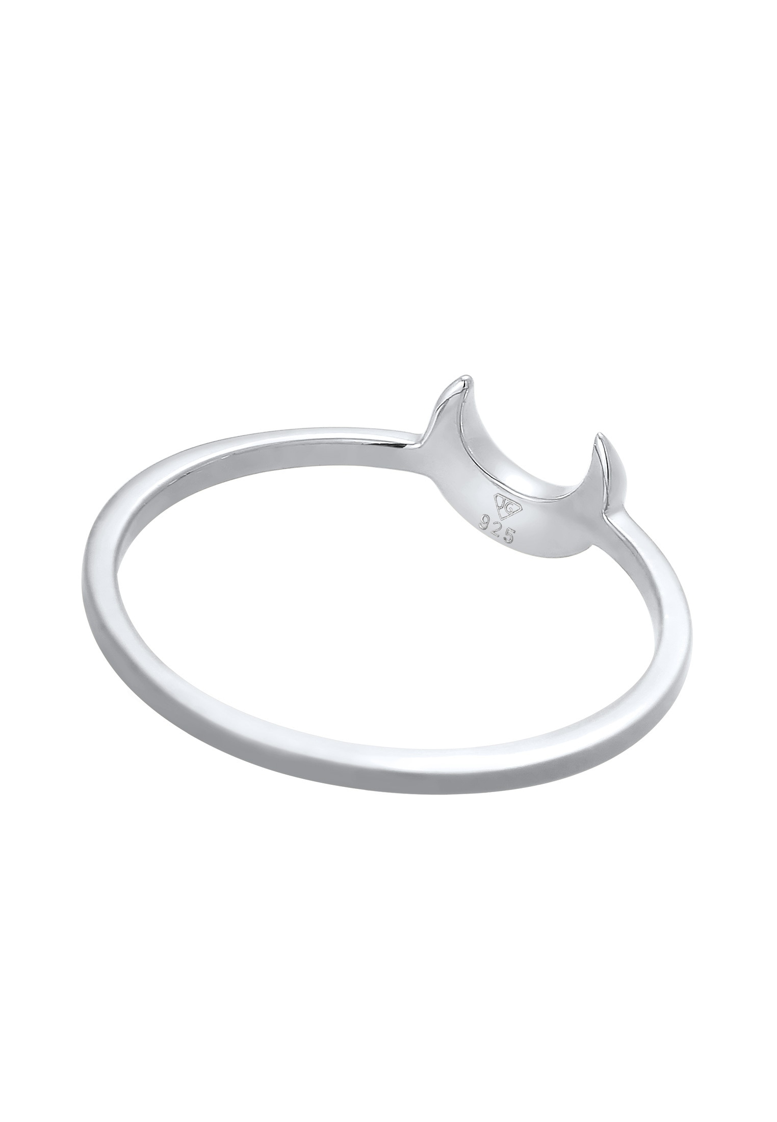 Elli Silberring »Ring Halbmond Mond Astro Basic 925 Silber«